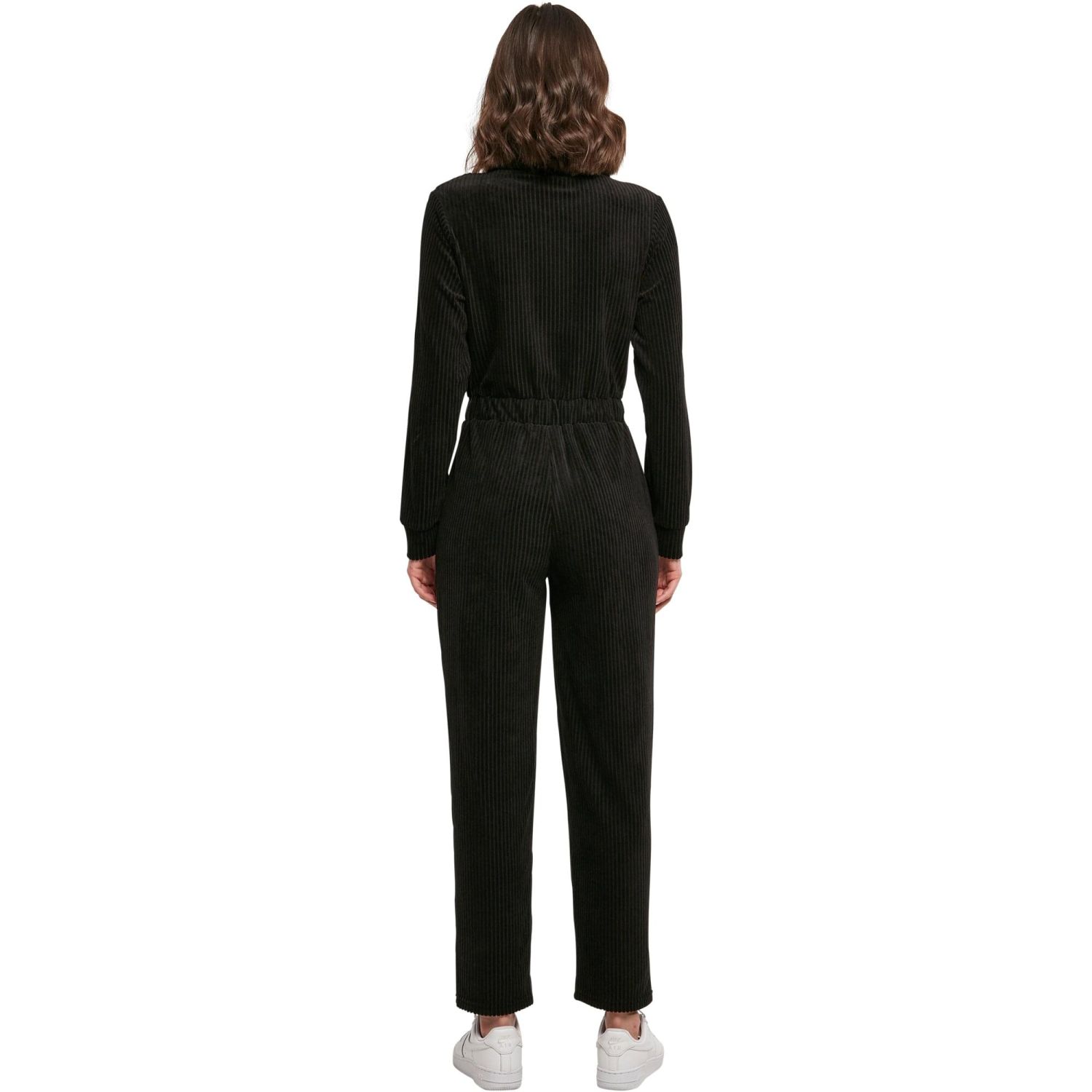 Urban Classics Ladies - Velvet Rib Boiler Suit noir