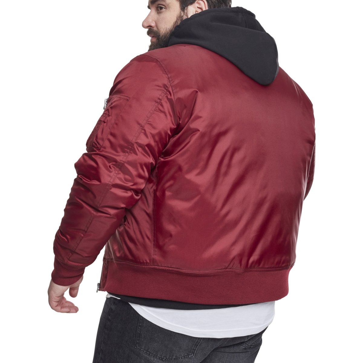 Urban Classics - SHINY BOMBER Veste burgundy