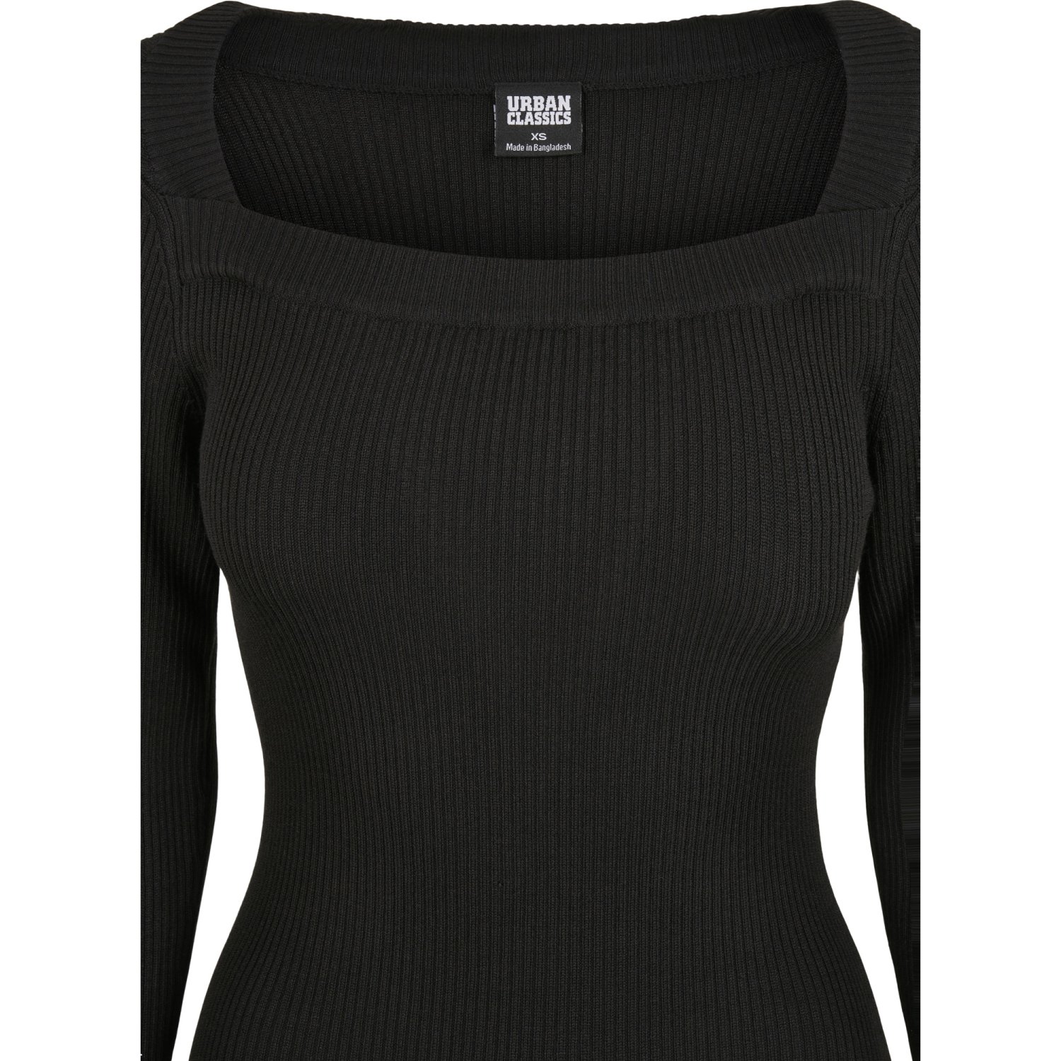 Urban Classics Ladies - Long Knit Strick Kleid schwarz