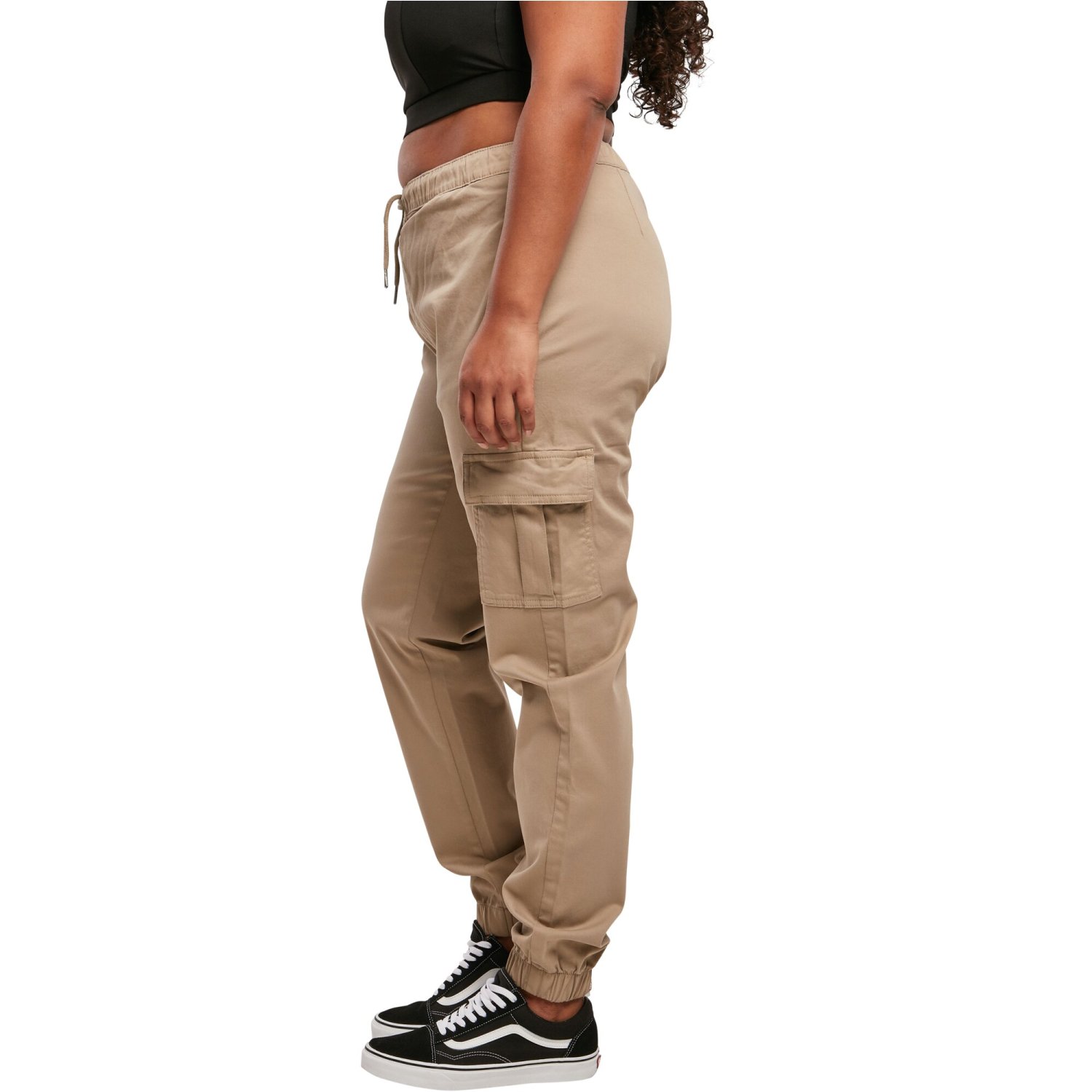 Urban Classics Ladies - High Waist Cargo Comfort Sweatpants