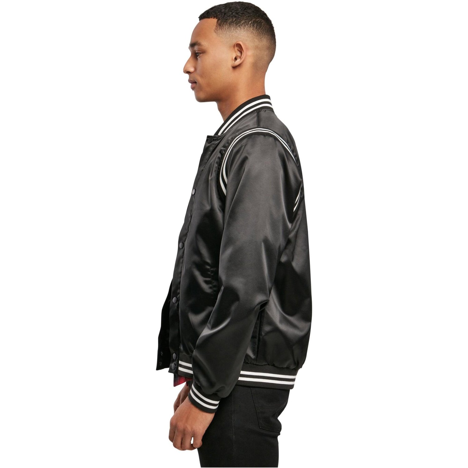 Urban Classics - Satin College Jacket black
