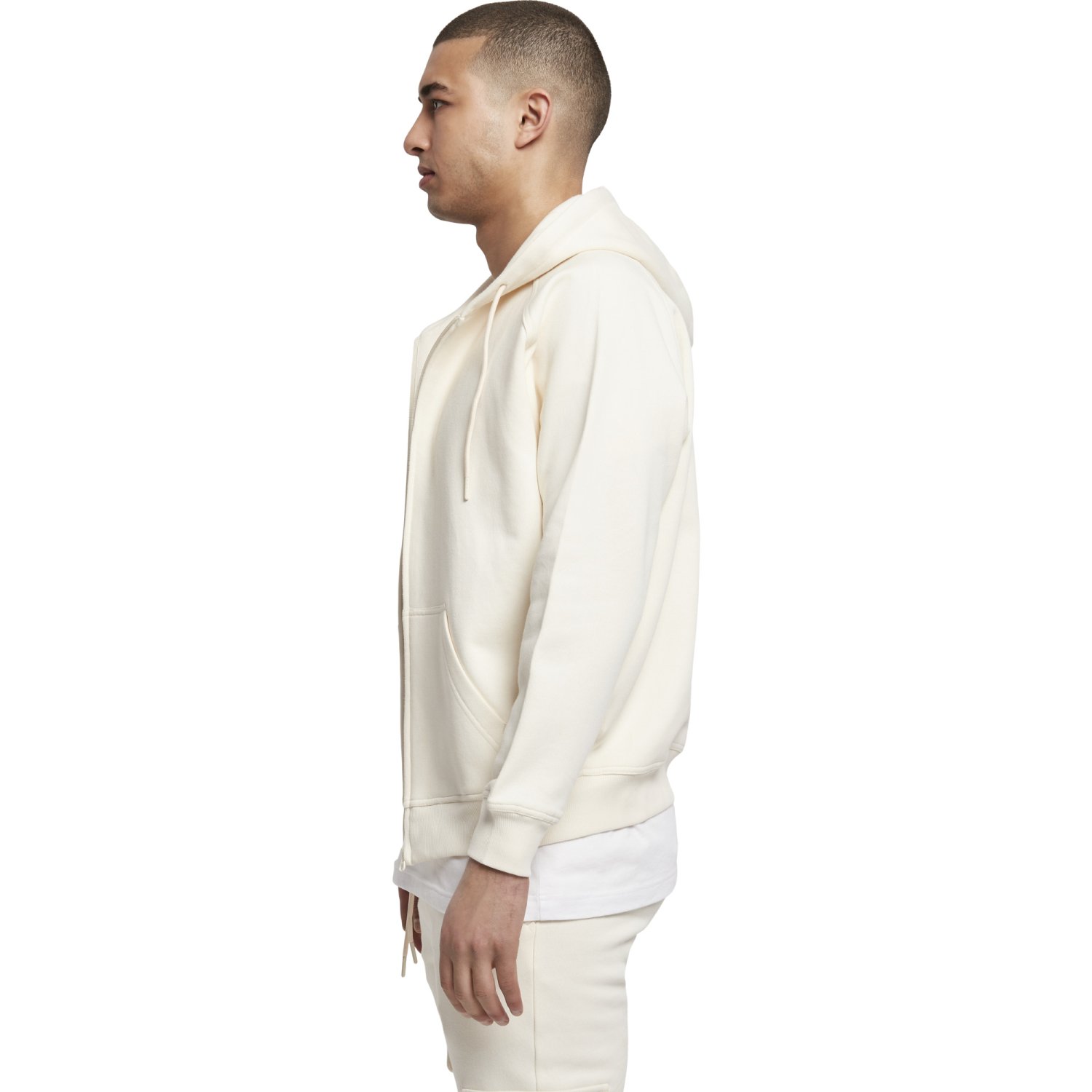Urban Classics - Loose-Fit Zip Sweat à capuche sand beige