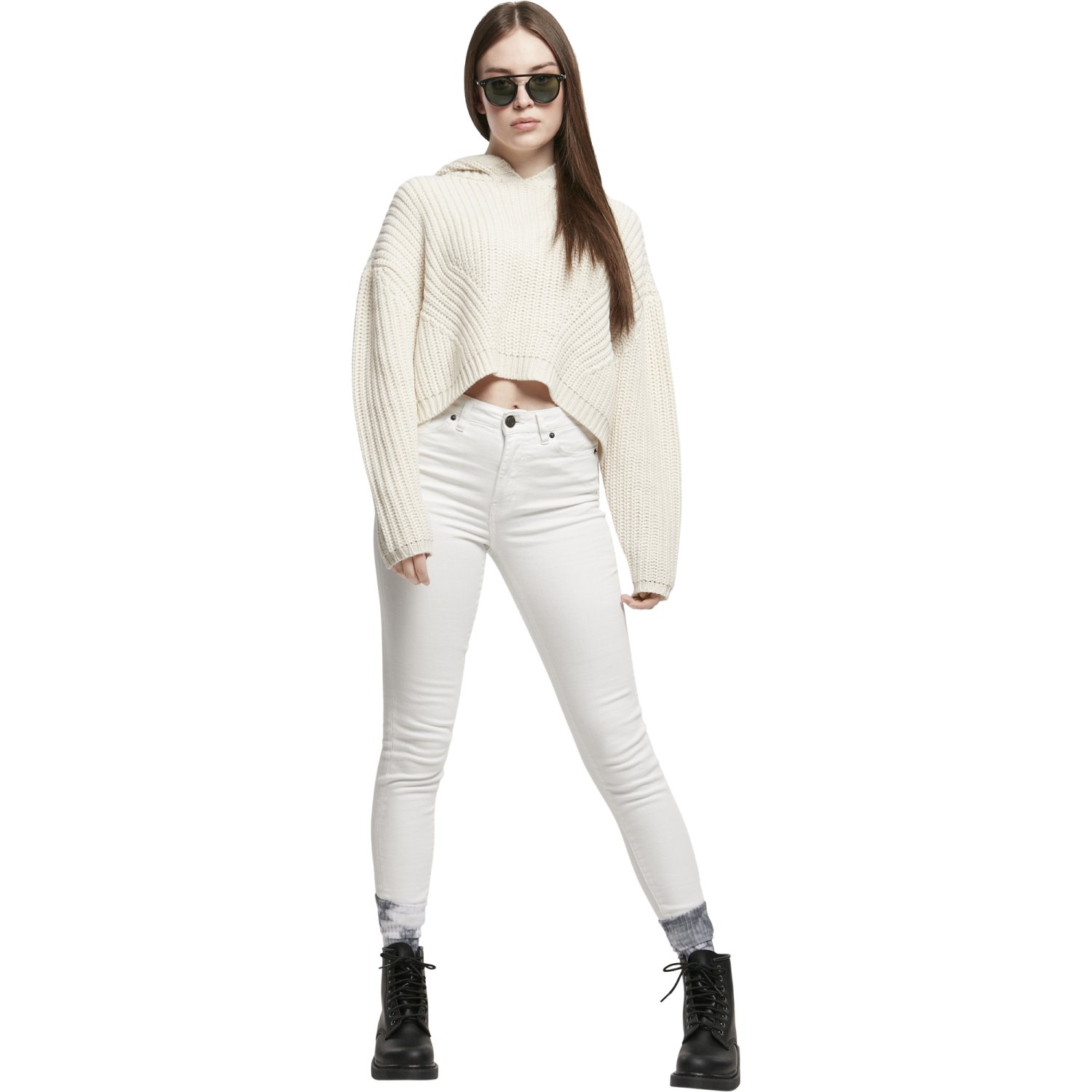 Urban Classics Ladies - Oversized Hoody Sweater sand
