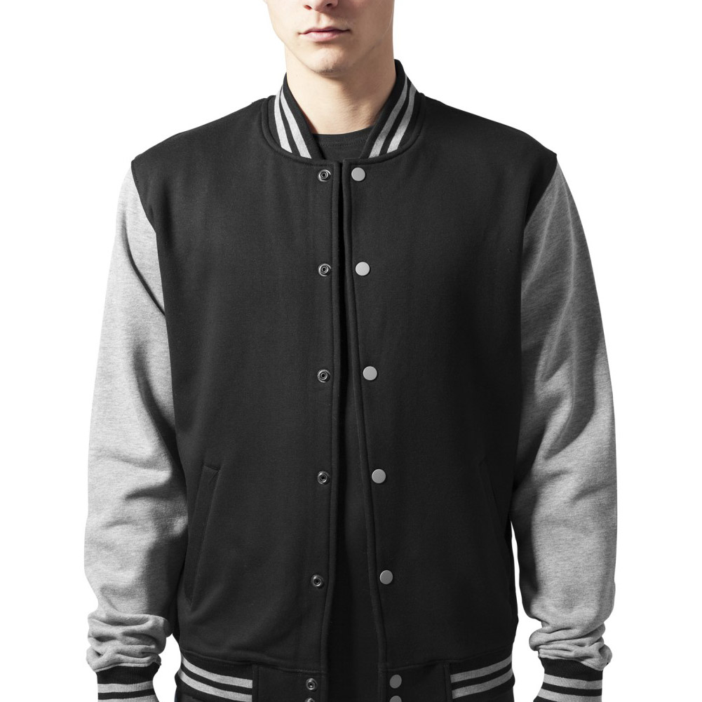 Urban Classics - 2-TONE College Jacket black / grey