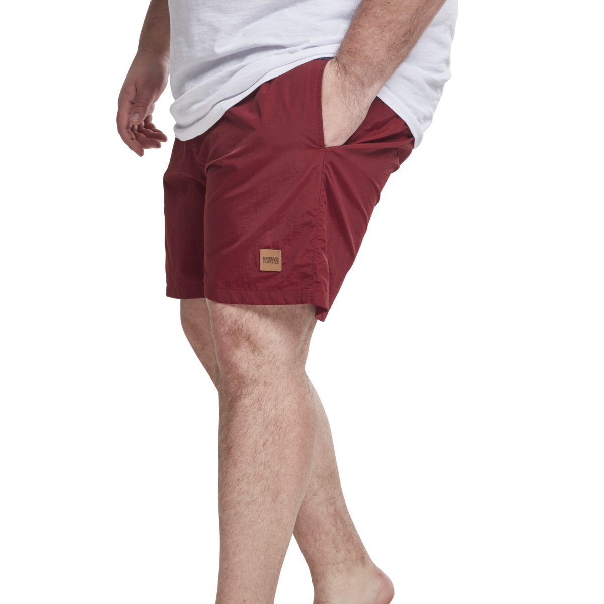 Urban Classics - BLOCK Short de bain navy / burgundy