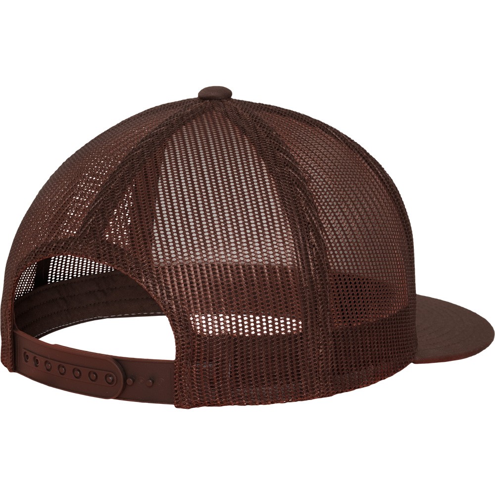 Flexfit Trucker 5-Panel Snapback Casquette - brun / blanc