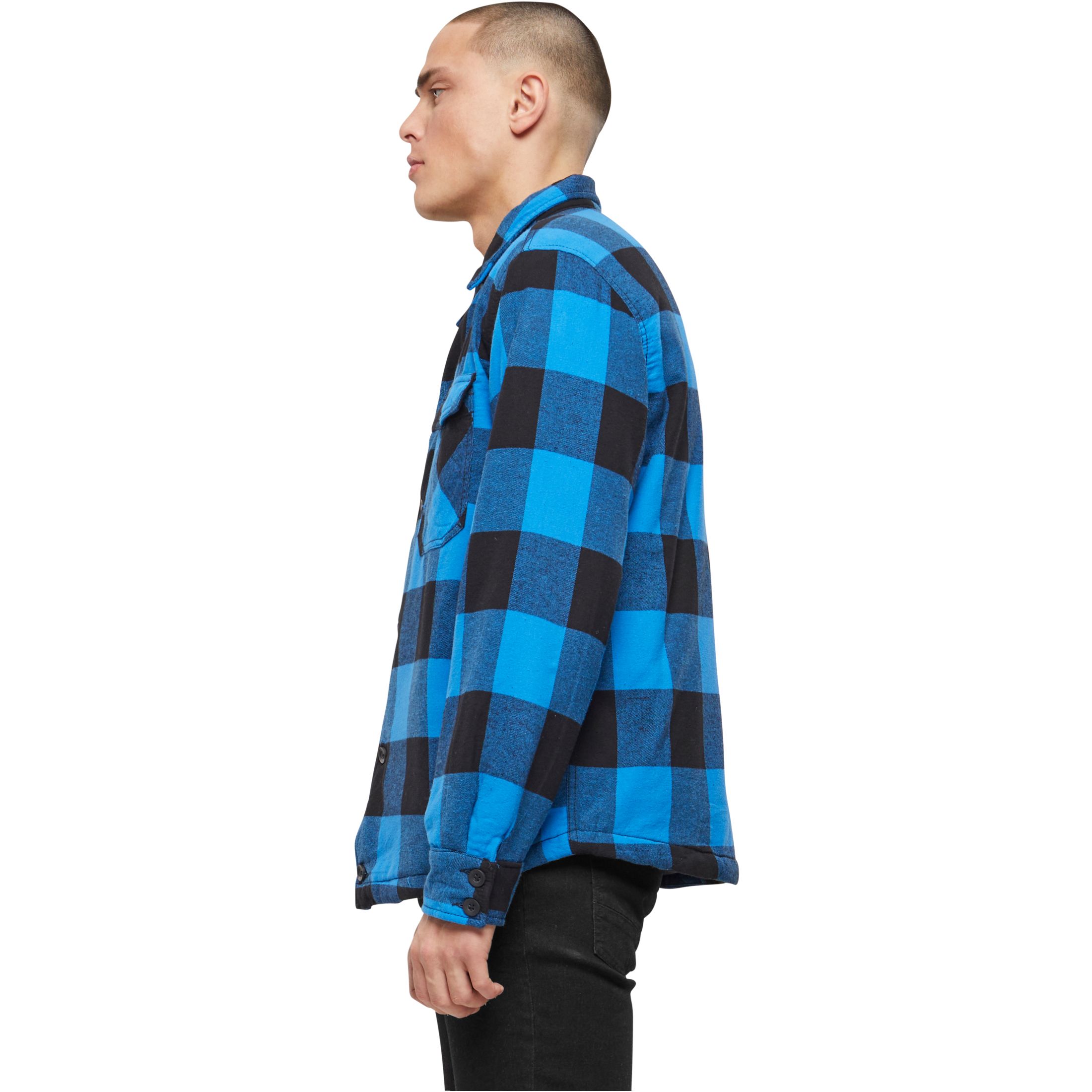 Brandit - Lined Lumberjack Jacket black / royal