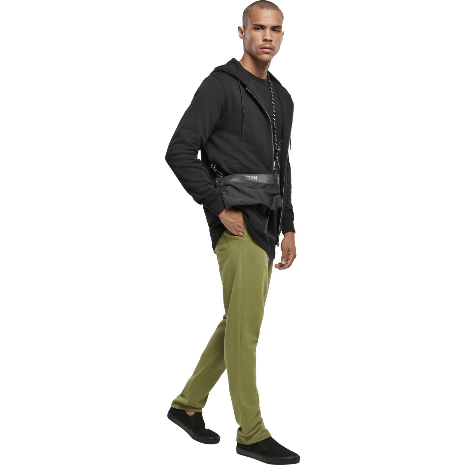 Urban Classics - Basic Terry Zip Hoody noir