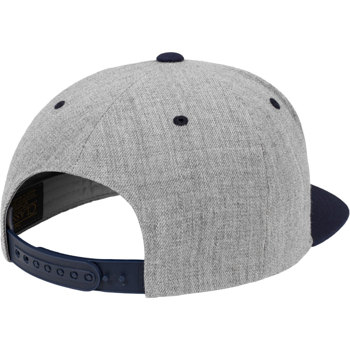 Flexfit Classic 2-Tone Snapback Cap - heather grey / navy