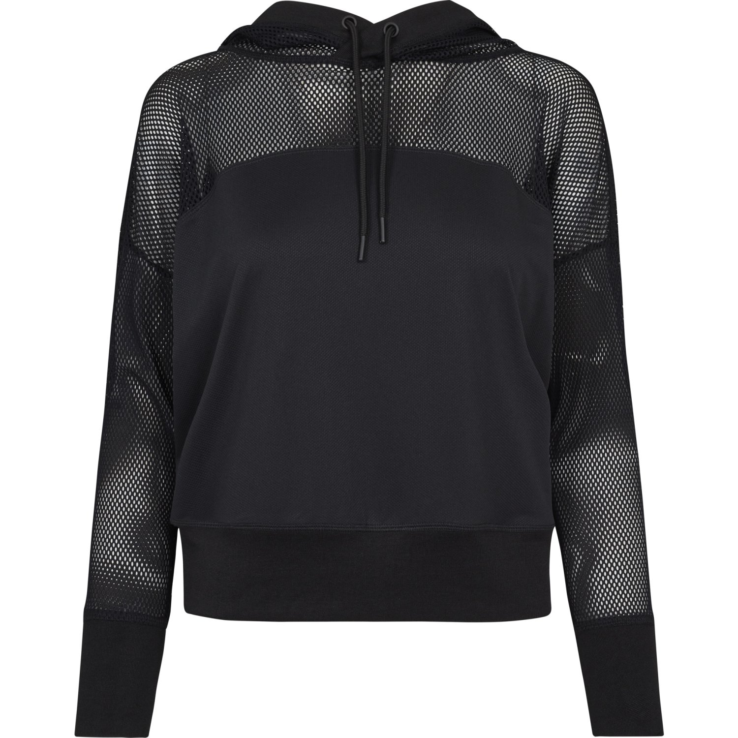 Urban Classics Ladies - Sport Fitness Mesh Hoody noir