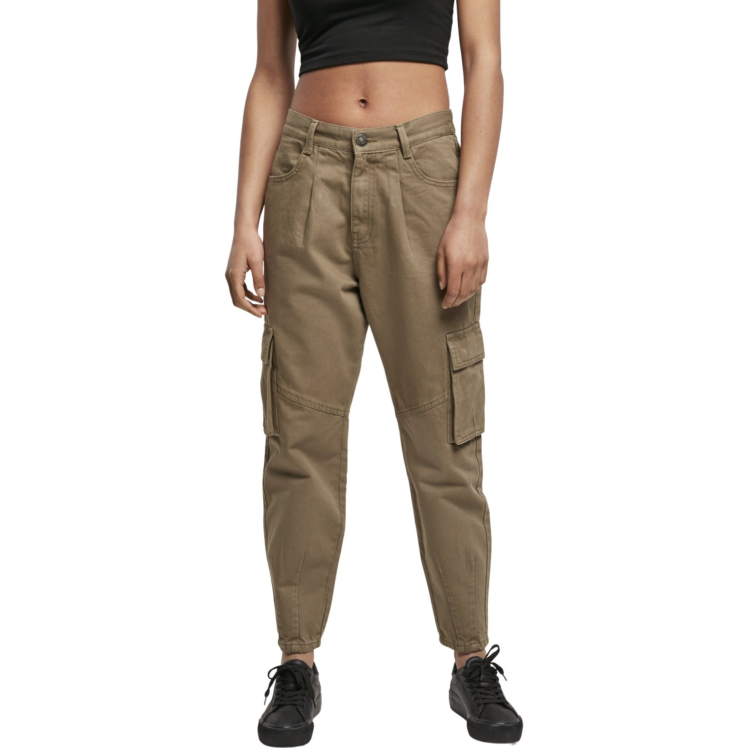 Urban Classics Ladies - Ballon-Fit Cargo Pantalon khaki