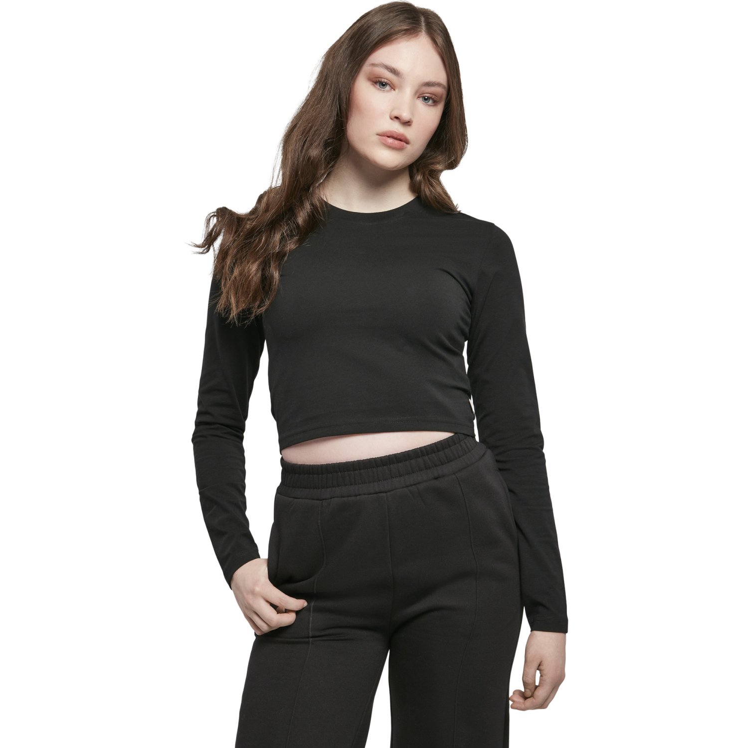 Urban Classics Ladies - Organic Cotton Cropped Longsleeve