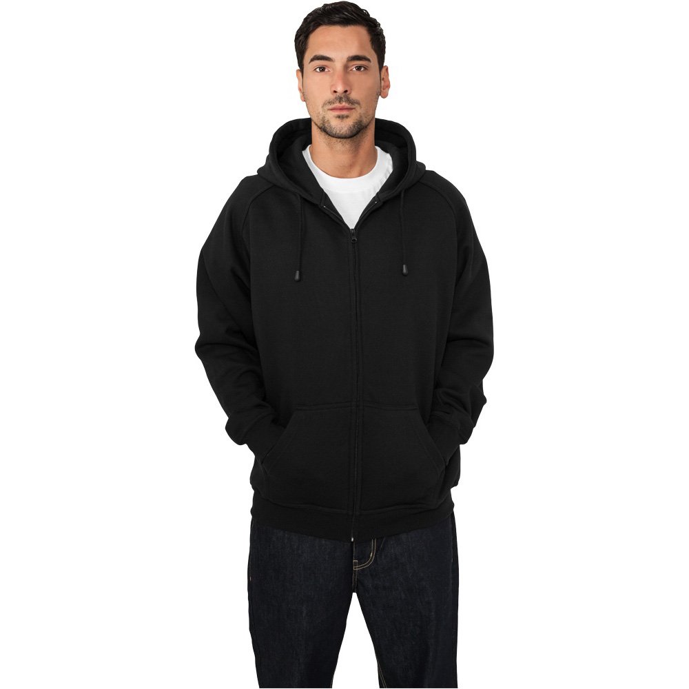 Urban Classics - Zip Sweat à capuche noir - 5XL