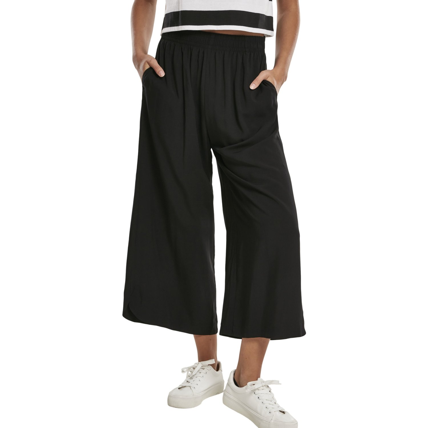 Urban Classics Ladies - Wide Culotte Pantalon noir