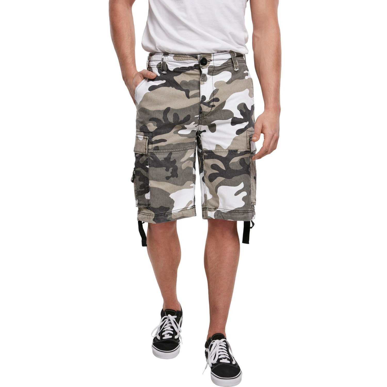 Brandit VINTAGE Outdoor Cargo Army Shorts snow camo