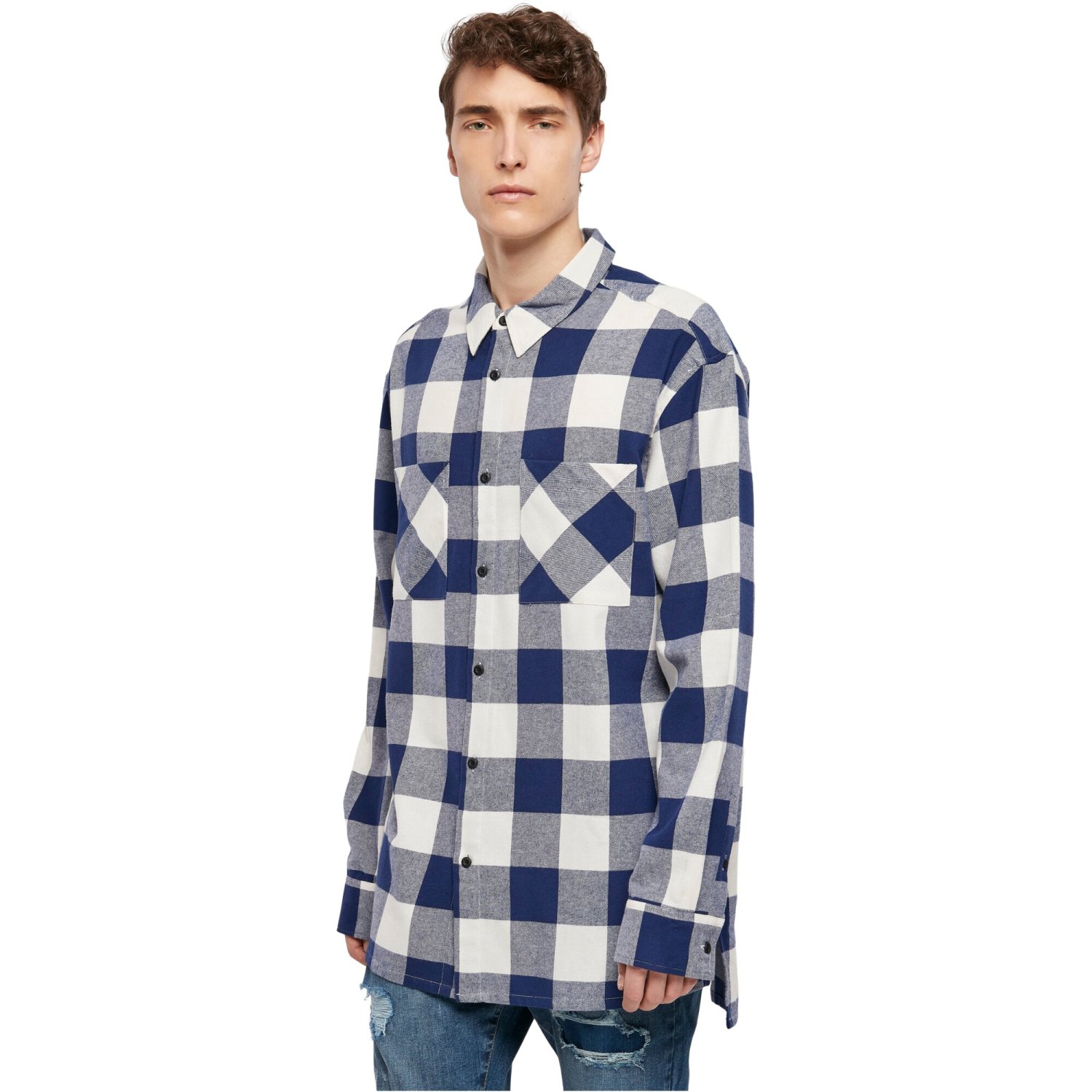 Urban Classics - Long Oversized Checked Flanell Hemd