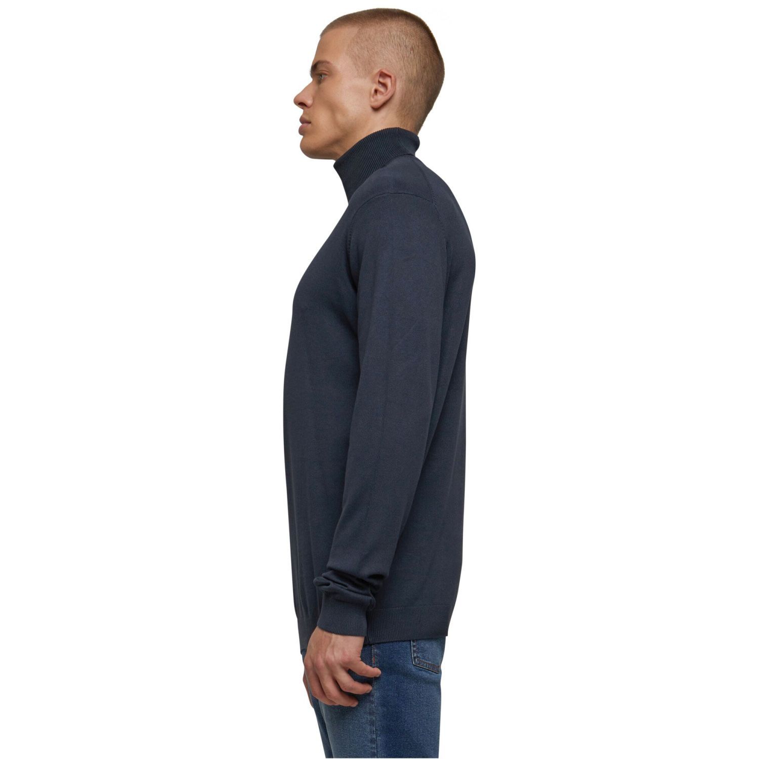 Urban Classics - Knitted Roll Neck Sweater navy