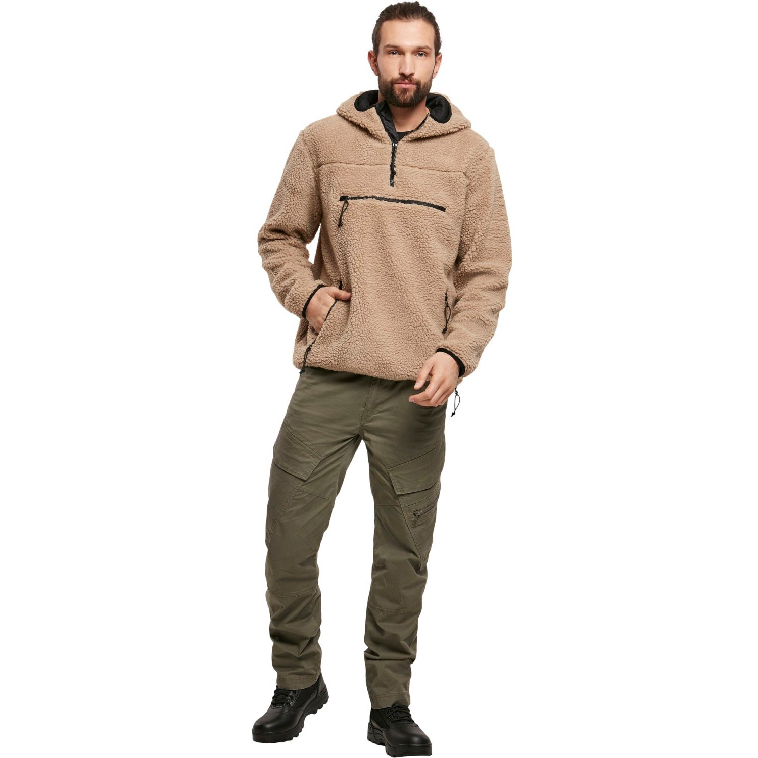 Brandit - Teddyfleece Troyer Worker Sweater camel beige