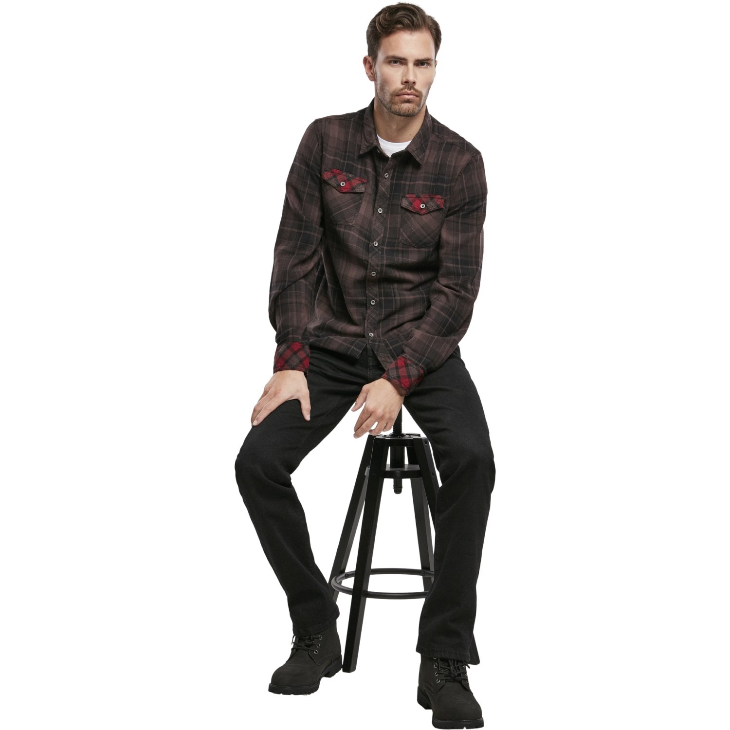 Brandit - Duncan Checked Flanell Shirt brown