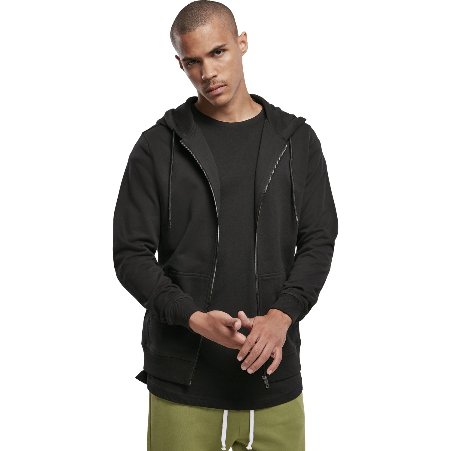 Urban Classics - Basic Terry Zip Hoody noir