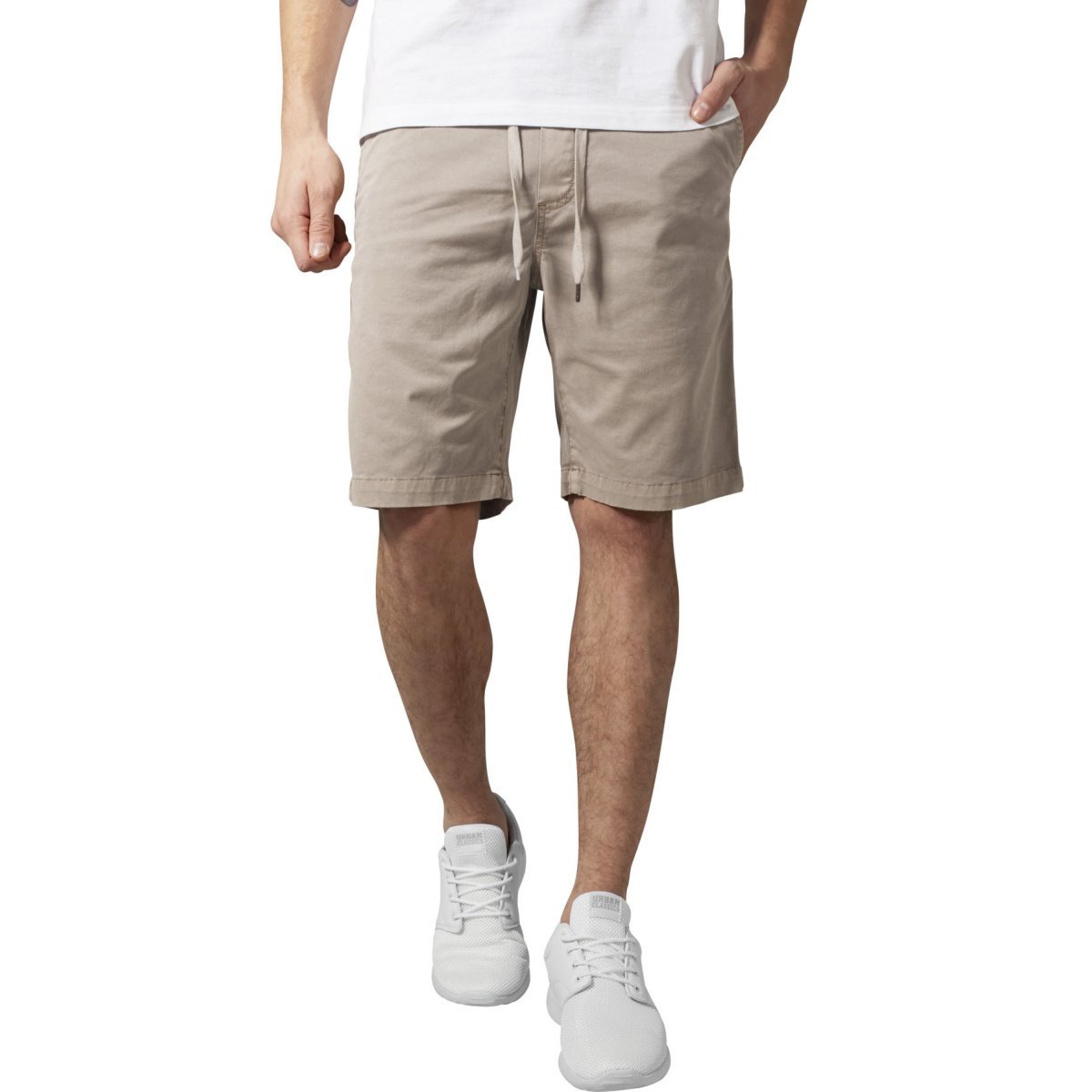 Urban Classics - Stretch Twill Joggshorts sand beige