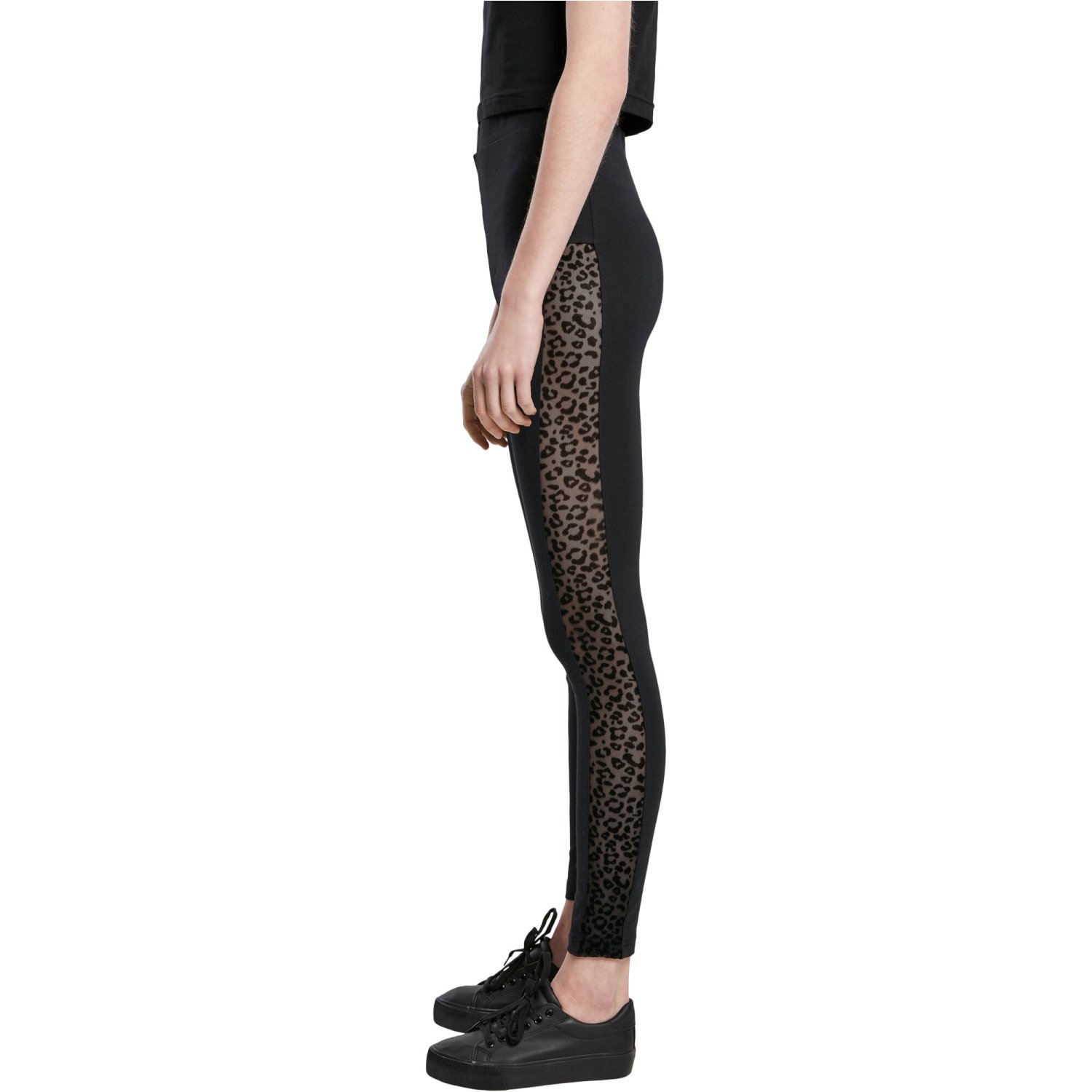 Urban Classics Ladies - FLOCK LACE Leggings black