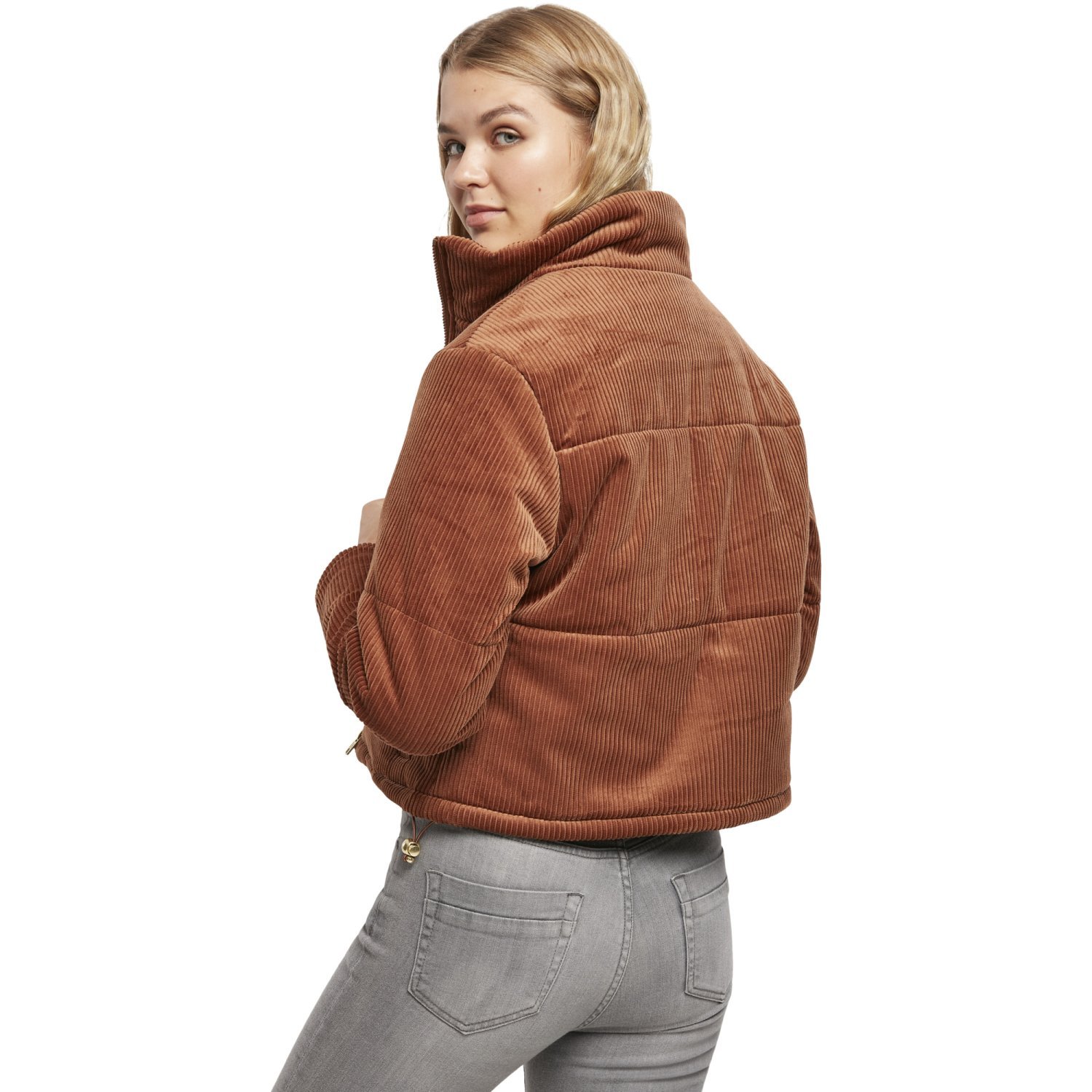 Urban Classics Ladies - Corduroy Puffer Jacket toffee