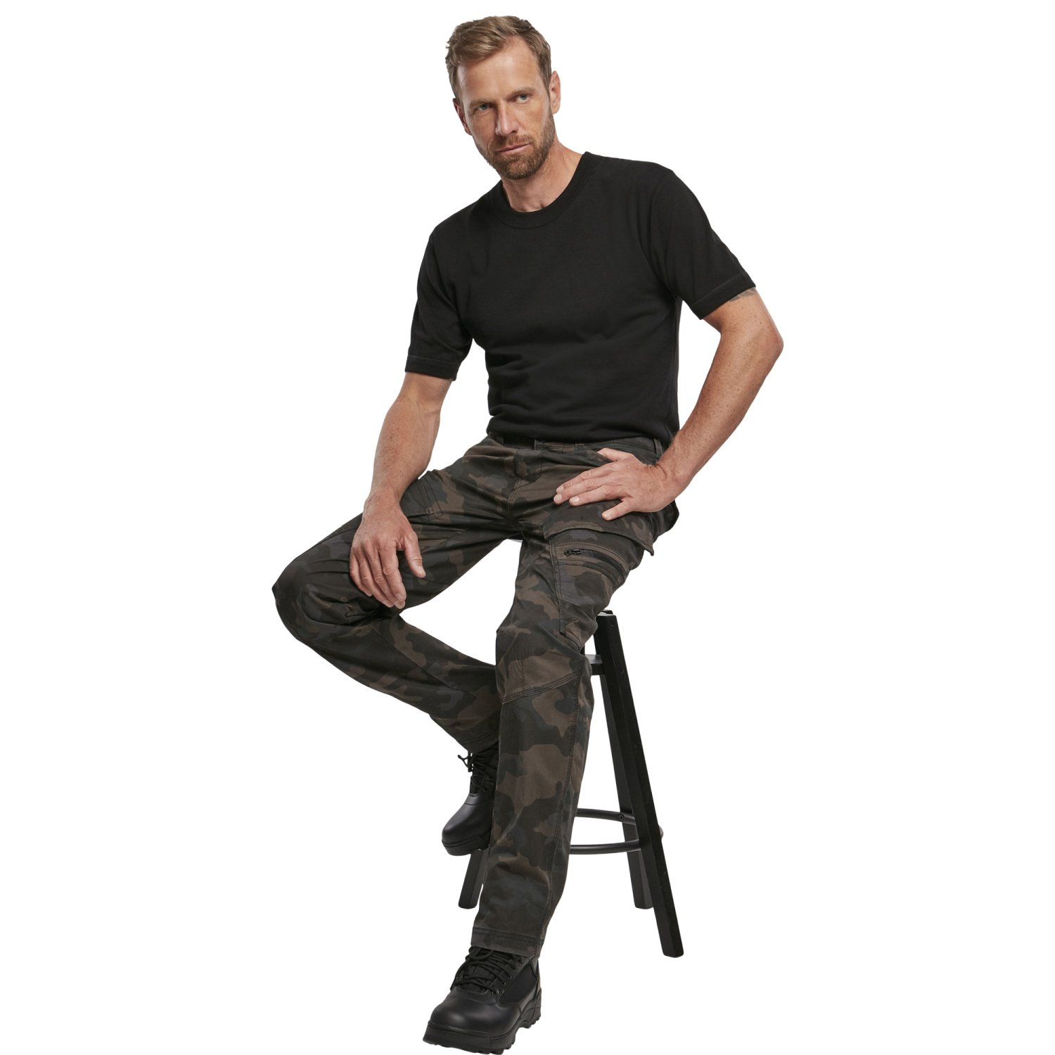Brandit - ADVEN Slim-Fit Cargo Trousers dark camo