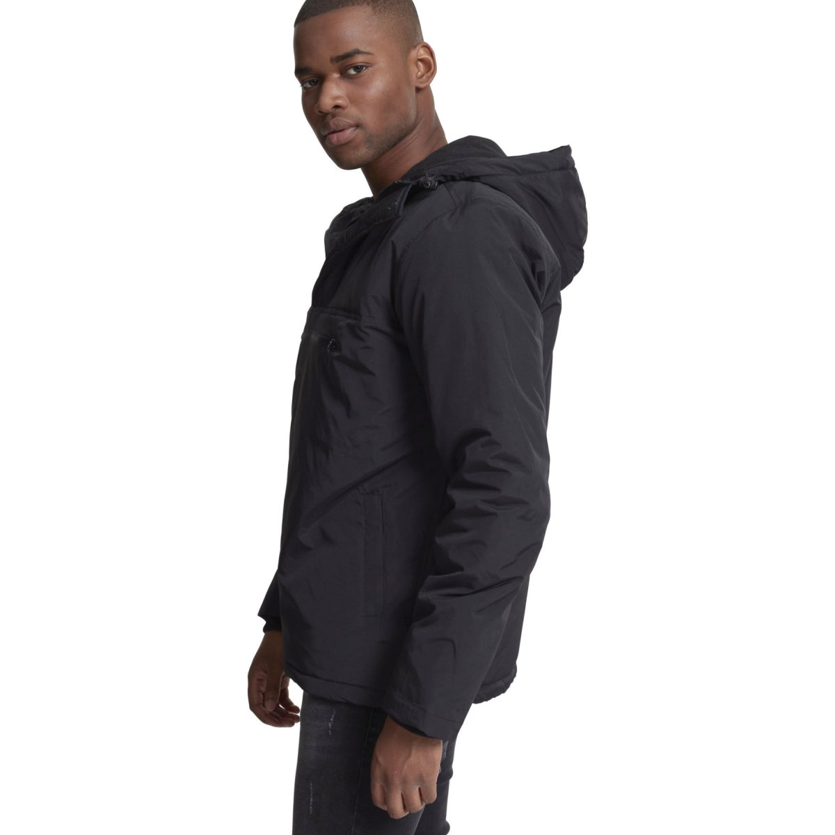 Urban Classics - PADDED PULL OVER Winterjacket black