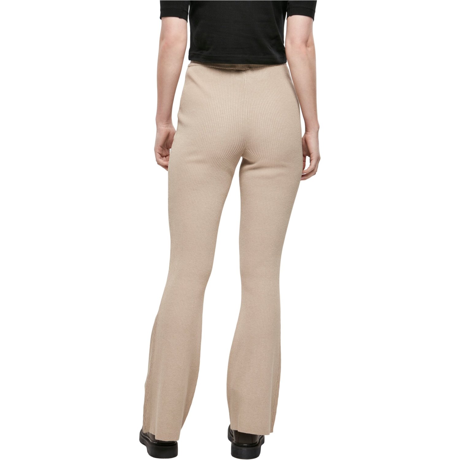 Urban Classics Ladies - Rib Knit Bootcut Leggings