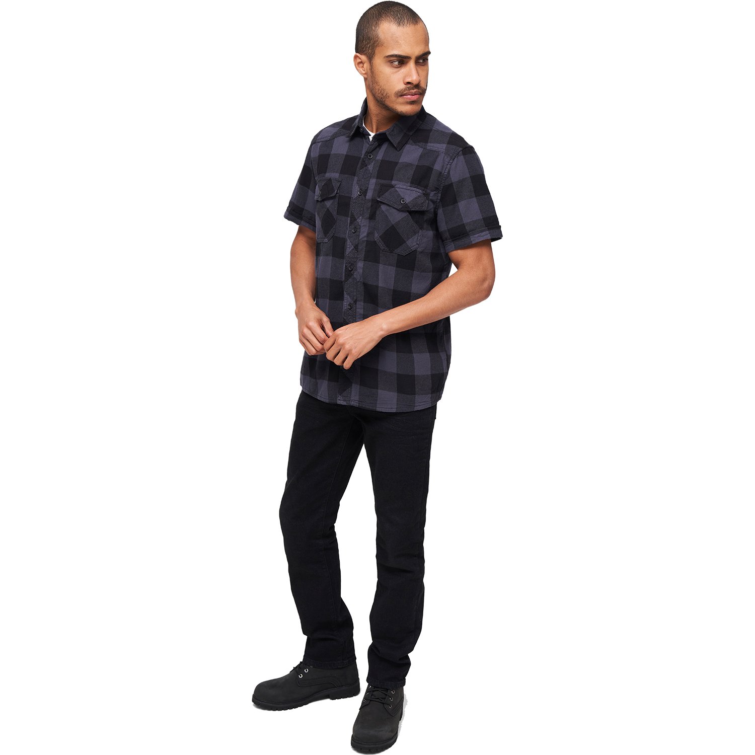 Brandit - CHECKED FLANELL Holzfäller Kurzarm Hemd