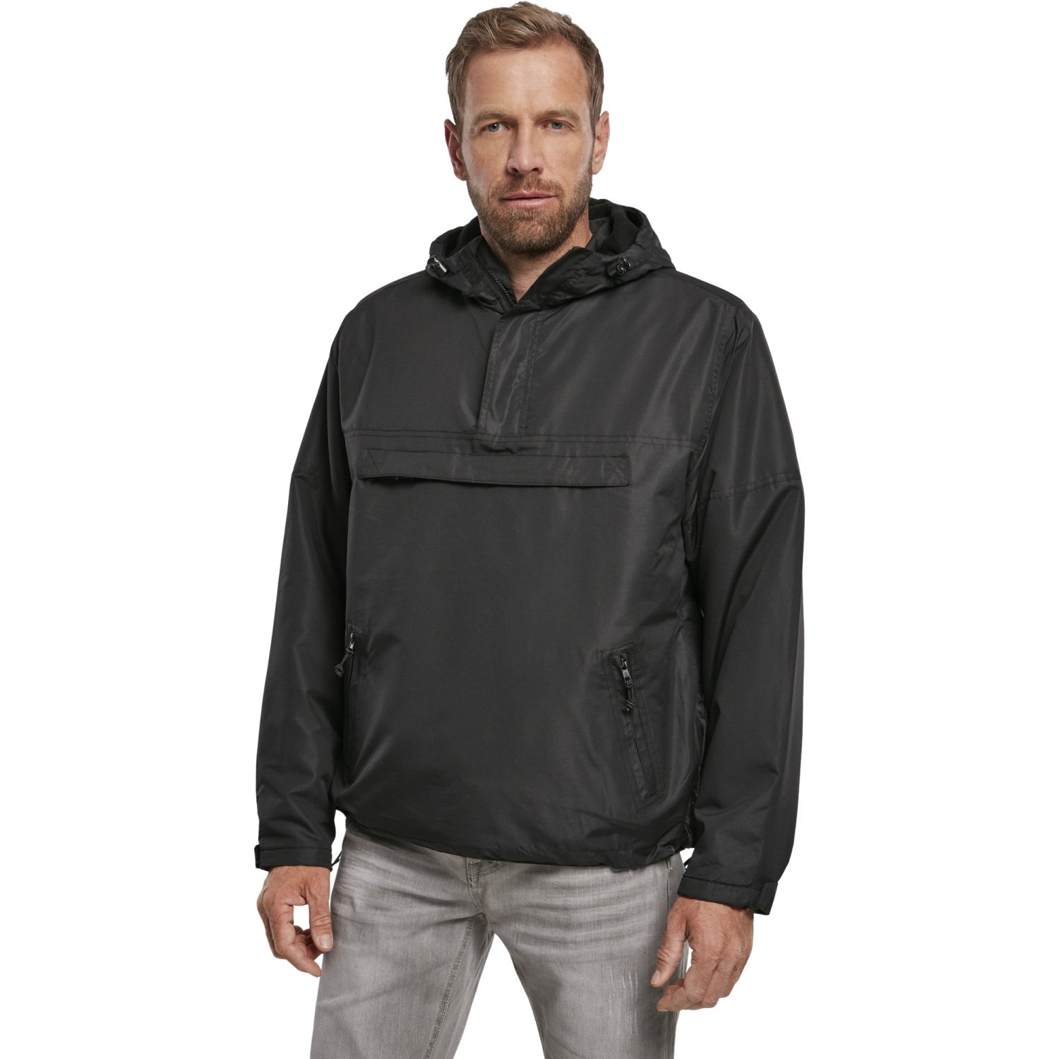 Brandit Pull-Over Outdoor Army Windbreaker Jacket black