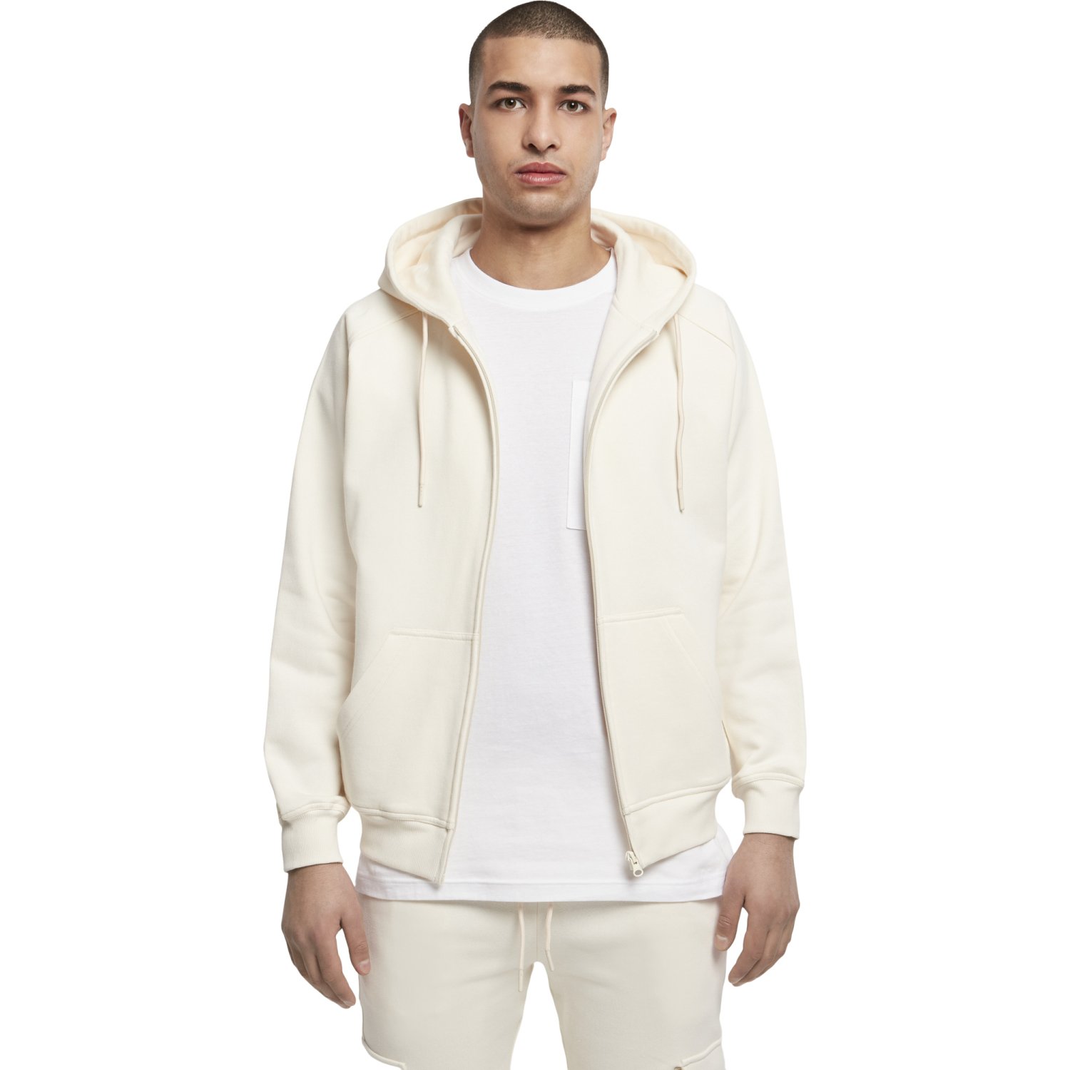 Urban Classics - Loose-Fit Zip Sweat à capuche sand beige