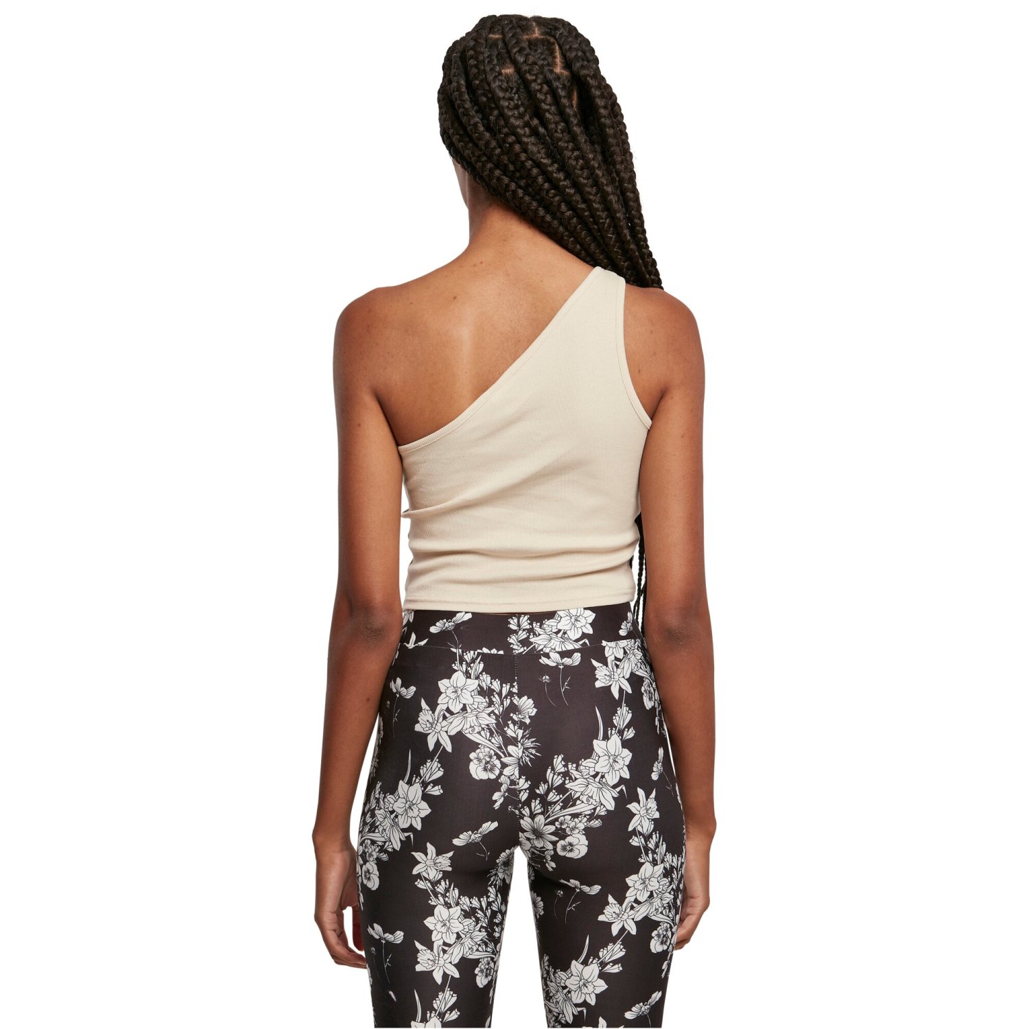 Urban Classics Ladies - Cropped Asymmetric Top beige