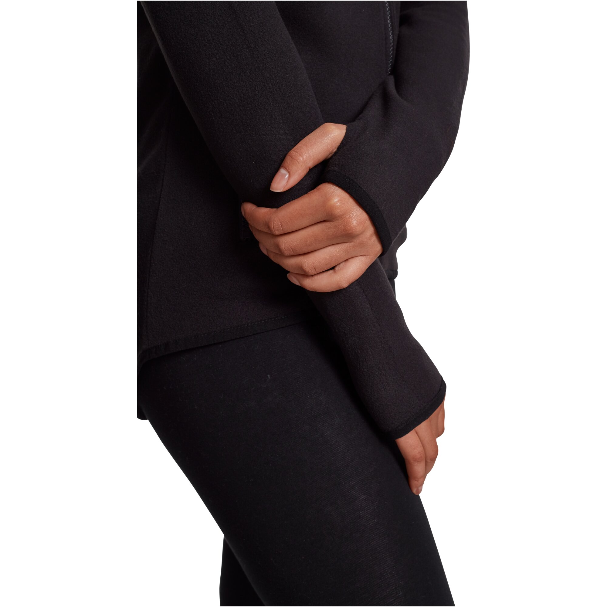 Urban Classics Ladies - Polar Fleece Zip Hoody noir