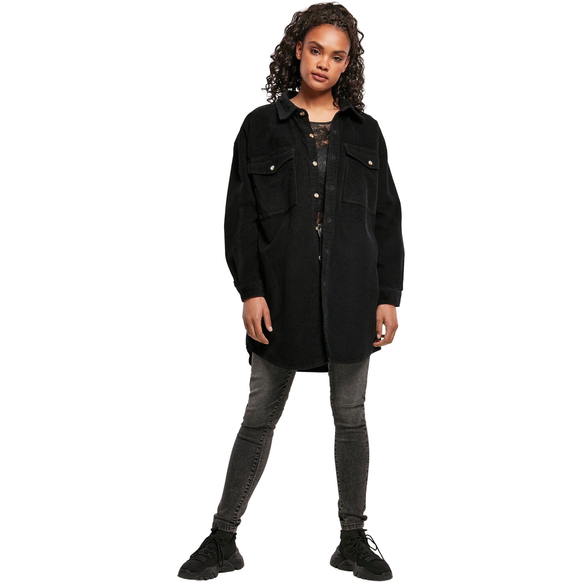Urban Classics Ladies - KORD Long Overshirt Hemd