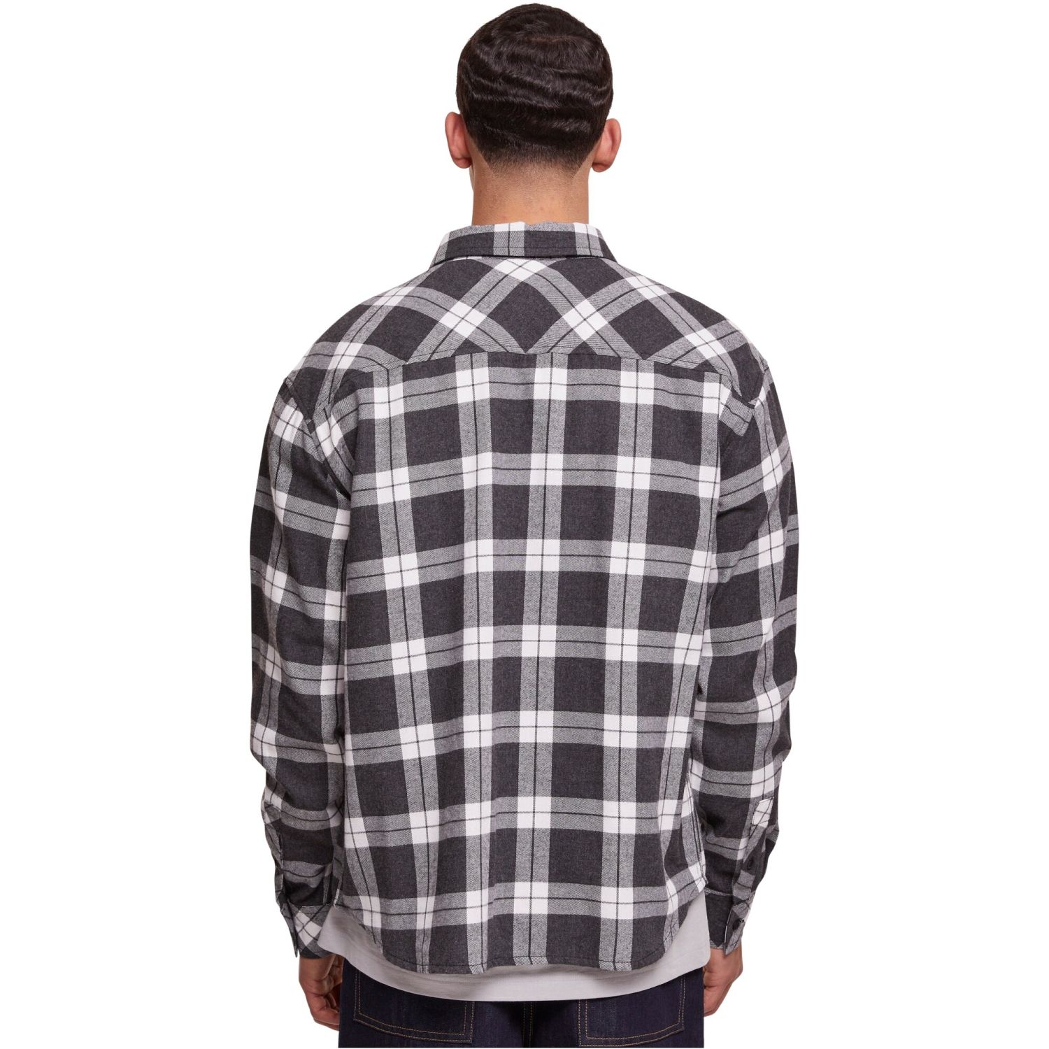 Urban Classics - Boxy Oversized Grey Check Shirt