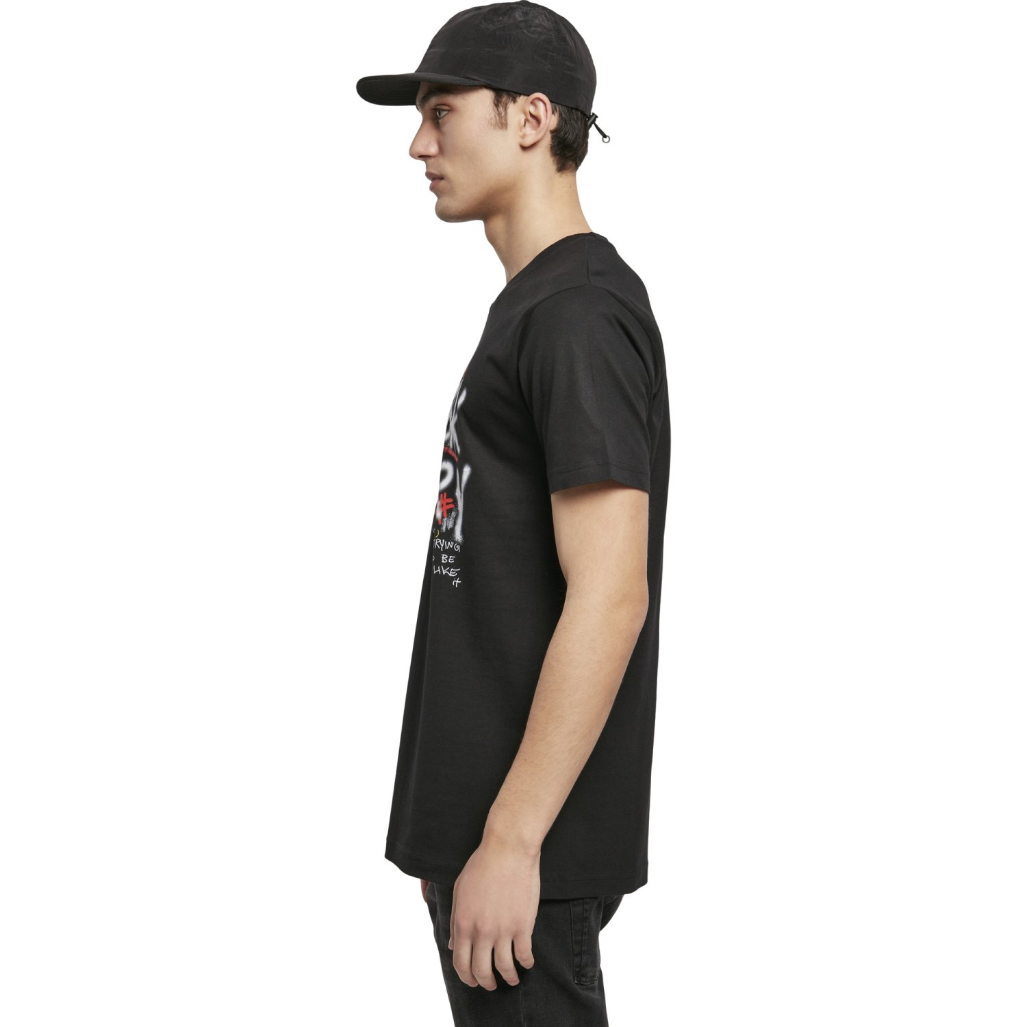 Mister Tee Grafik Shirt - NO RISK NO STORY schwarz