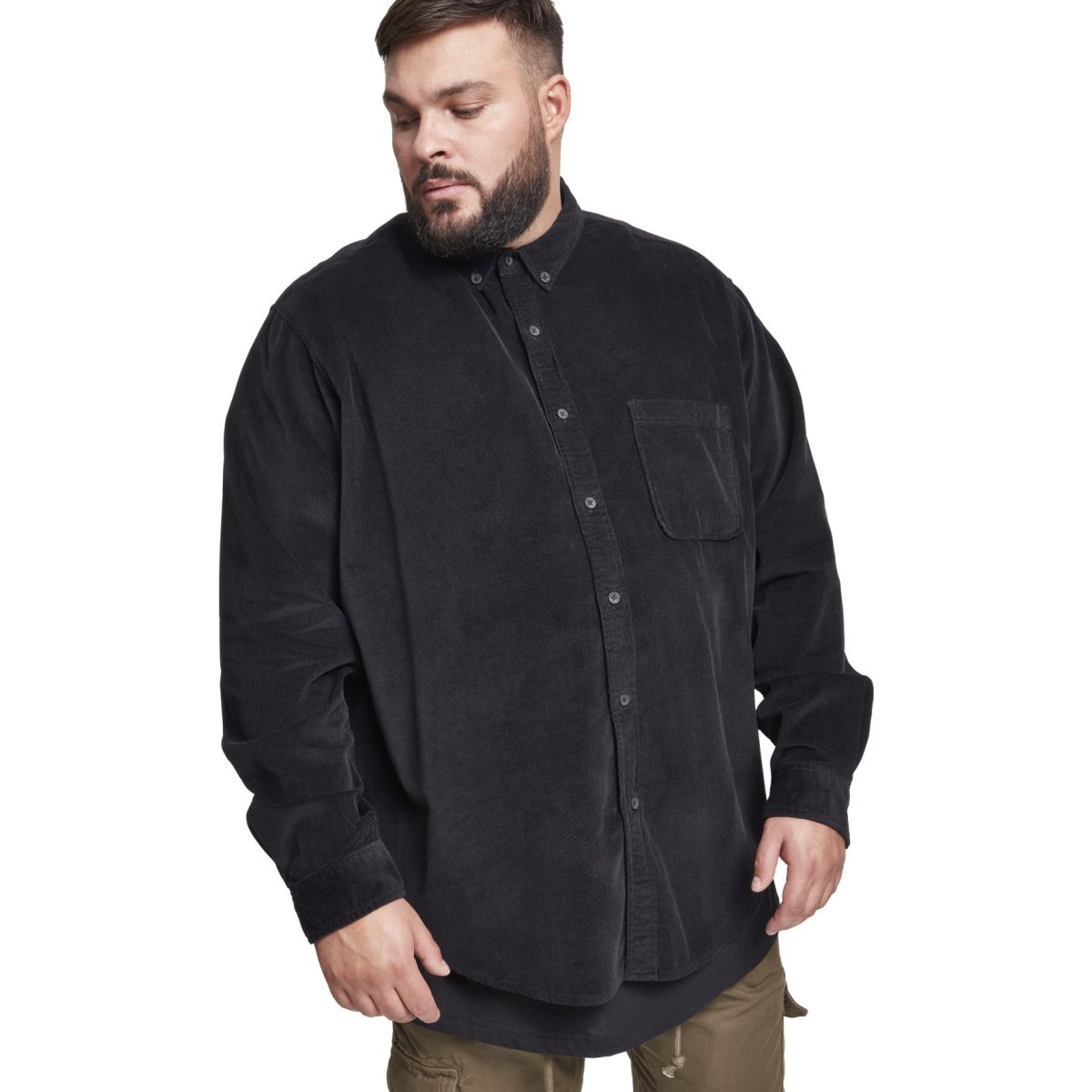 Urban Classics - Corduroy Shirt black