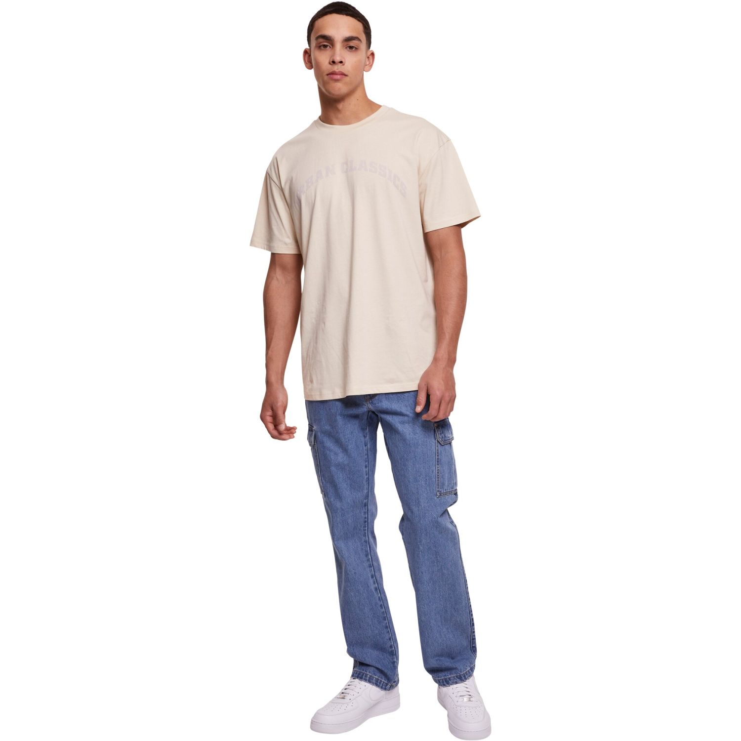 Urban Classics - Straight-Leg Cargo Denim Jeans