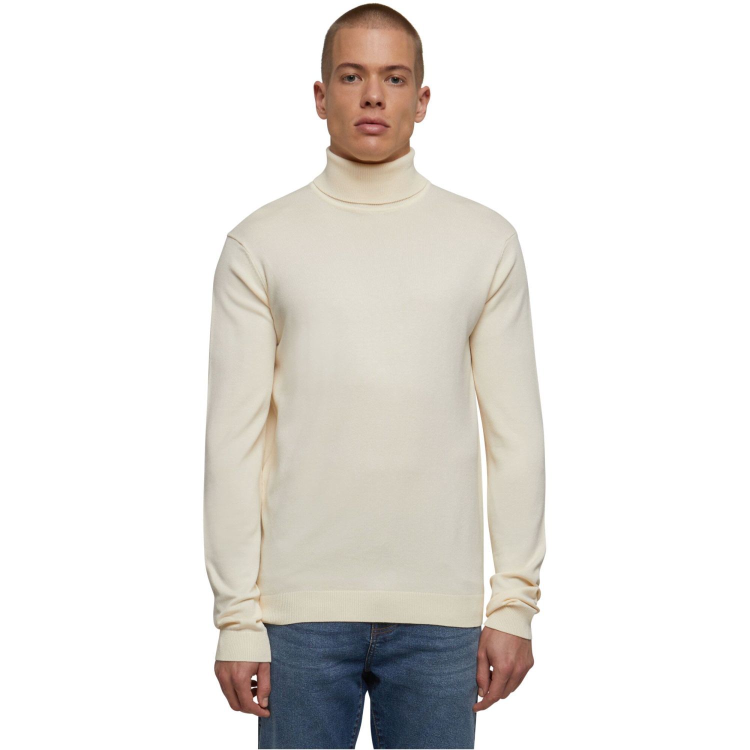Urban Classics - Knitted Roll Neck Sweater whitesand