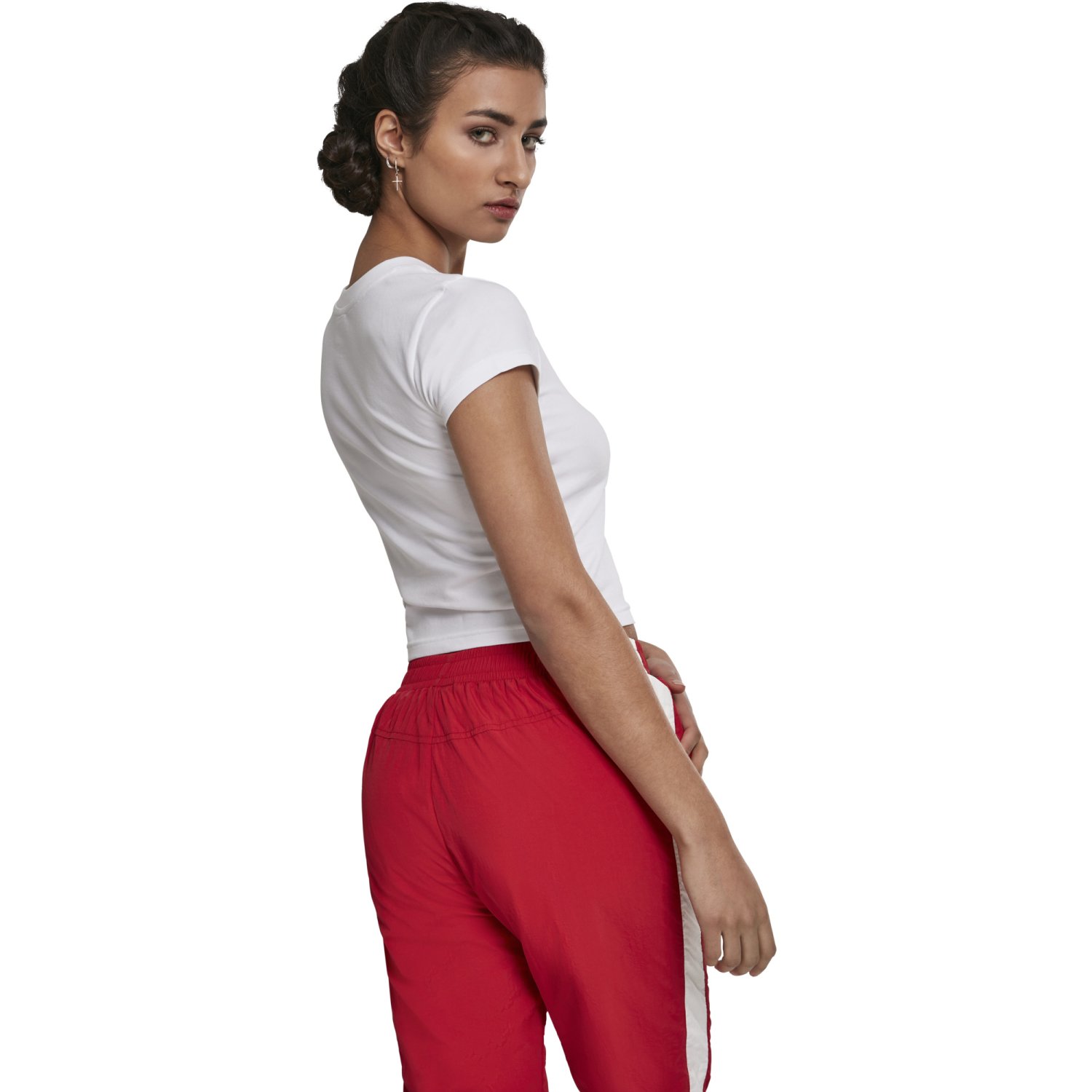 Urban Classics Ladies - Stretch Jersey Cropped Top blanc