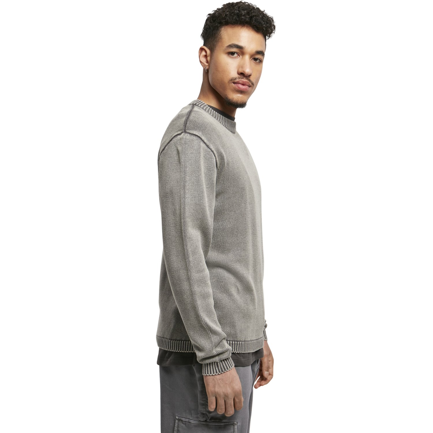 Urban Classics - Washed Knit Sweatshirt asphalt