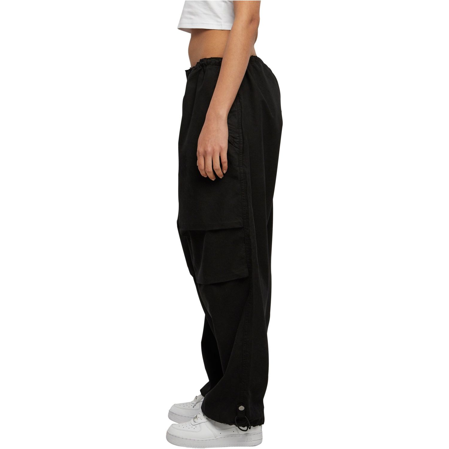 Urban Classics Ladies - Parachute Oversized Pantalon noir