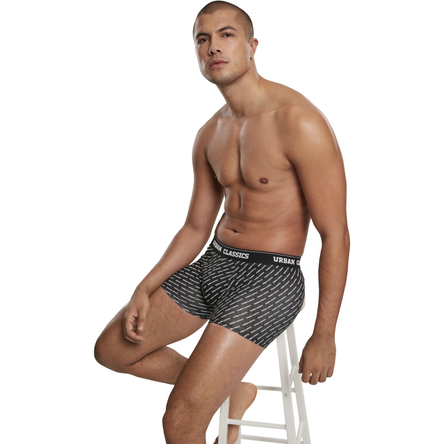 Urban Classics - Boxer Shorts 3-pack charcoal / black