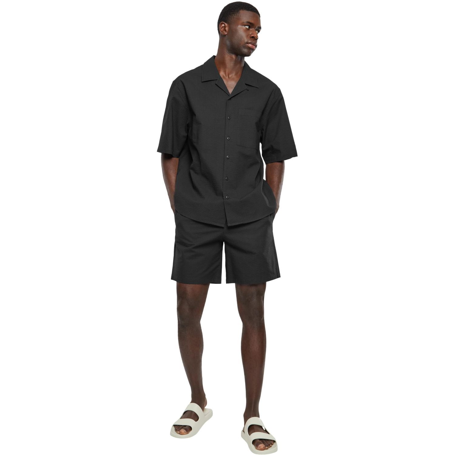 Urban Classics - Relaxed Seersucker Kurzarm Hemd