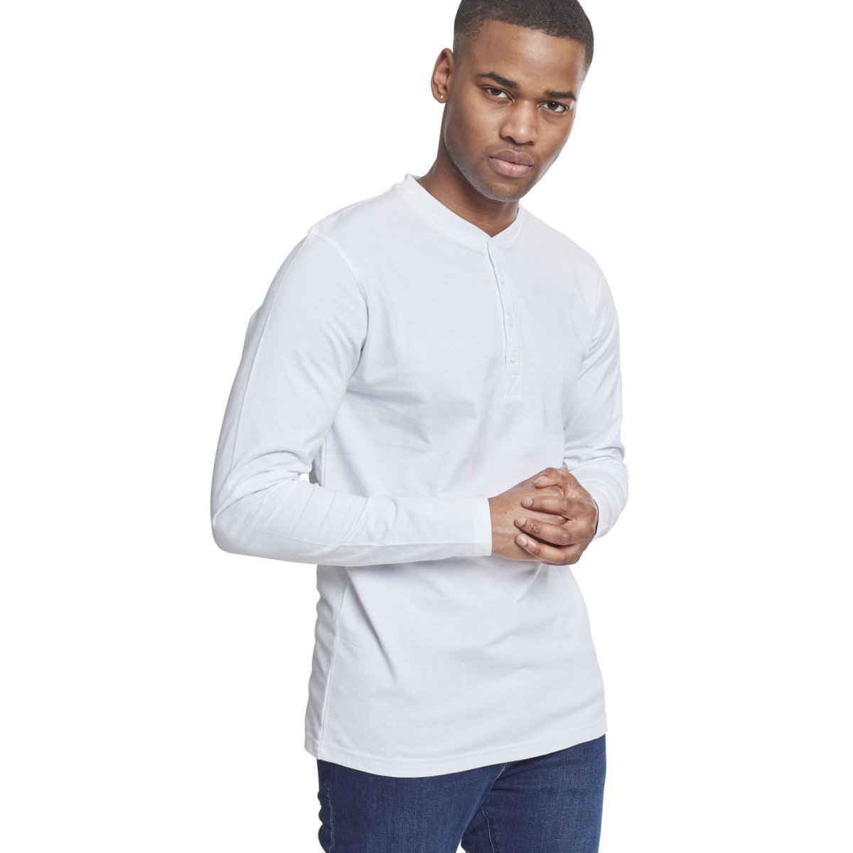 Urban Classics - HENLEY Longsleeve Langarm Shirt
