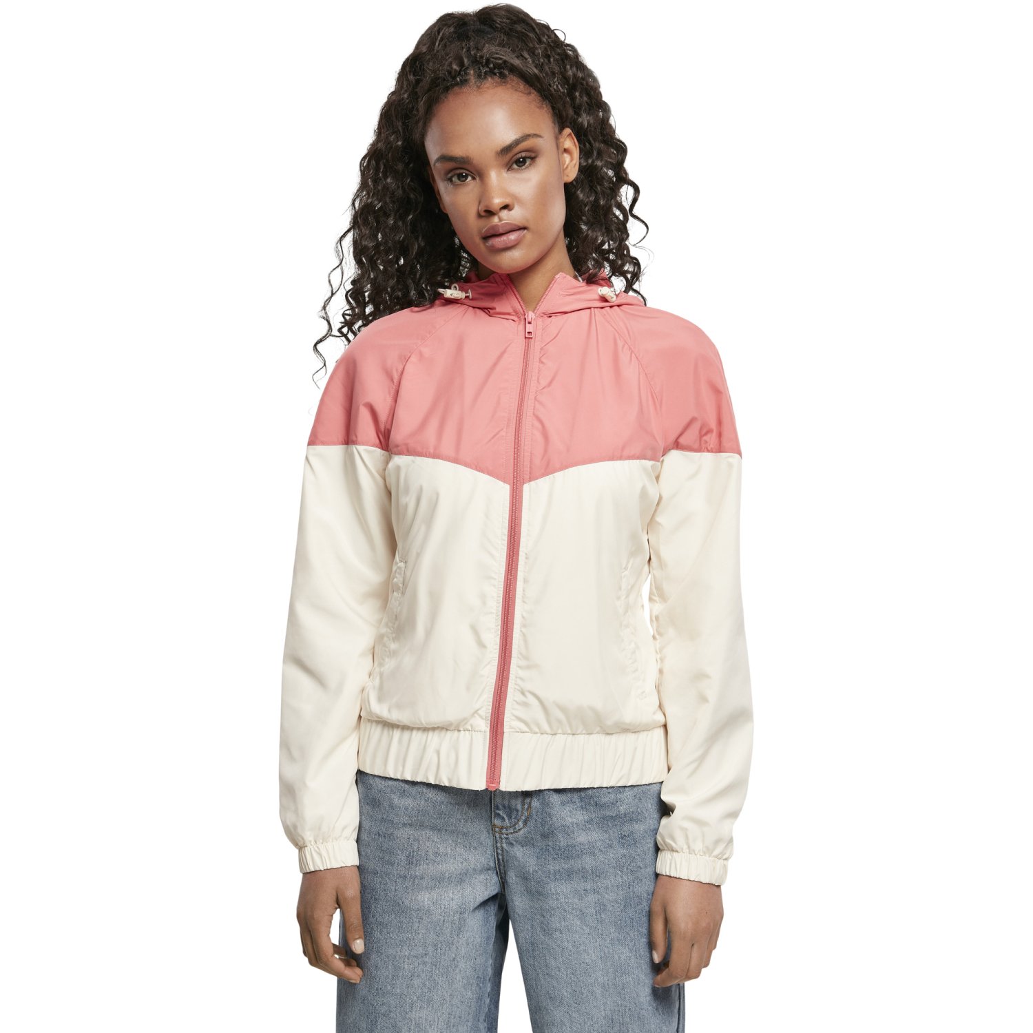 Urban Classics Ladies - Windbreaker Jacket pink sand