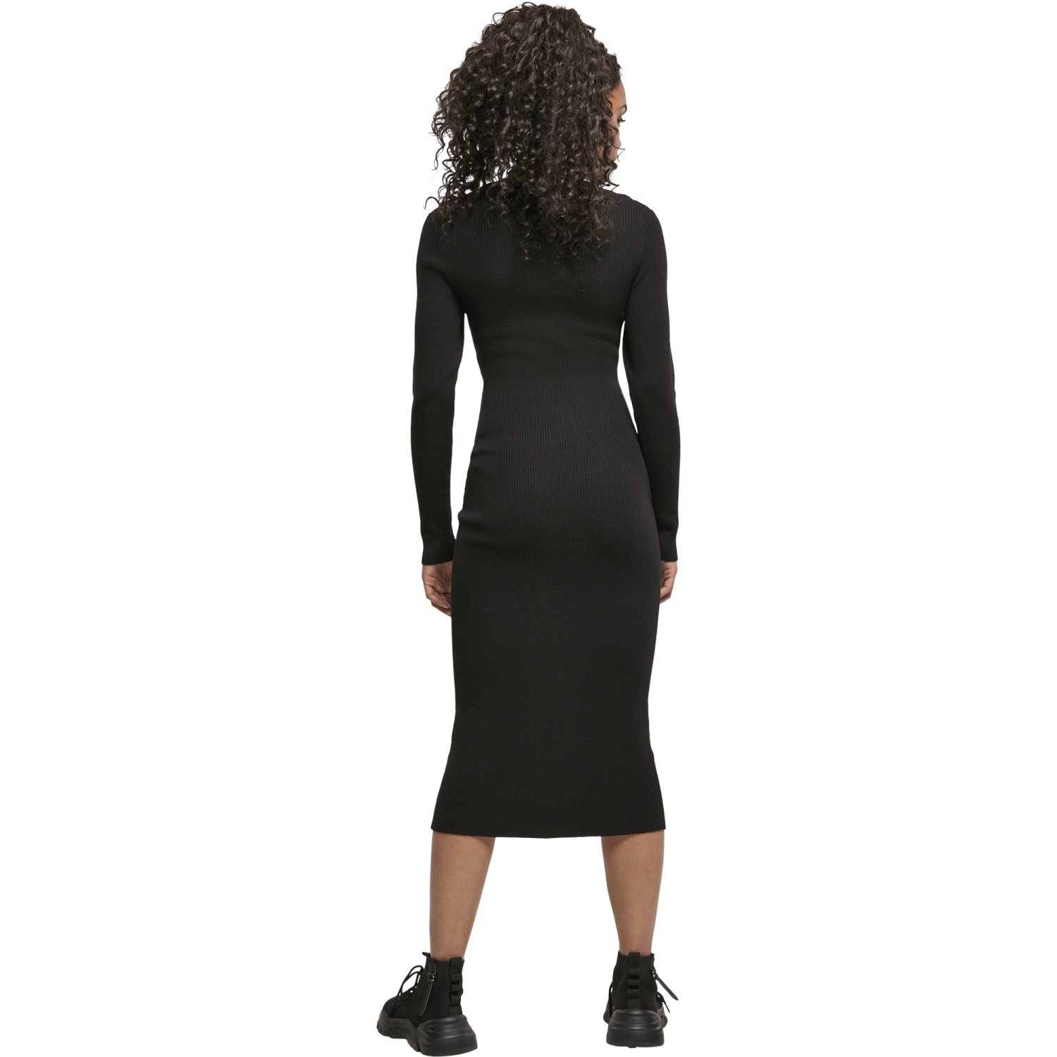 Urban Classics Ladies - Long Knit Strick Kleid schwarz