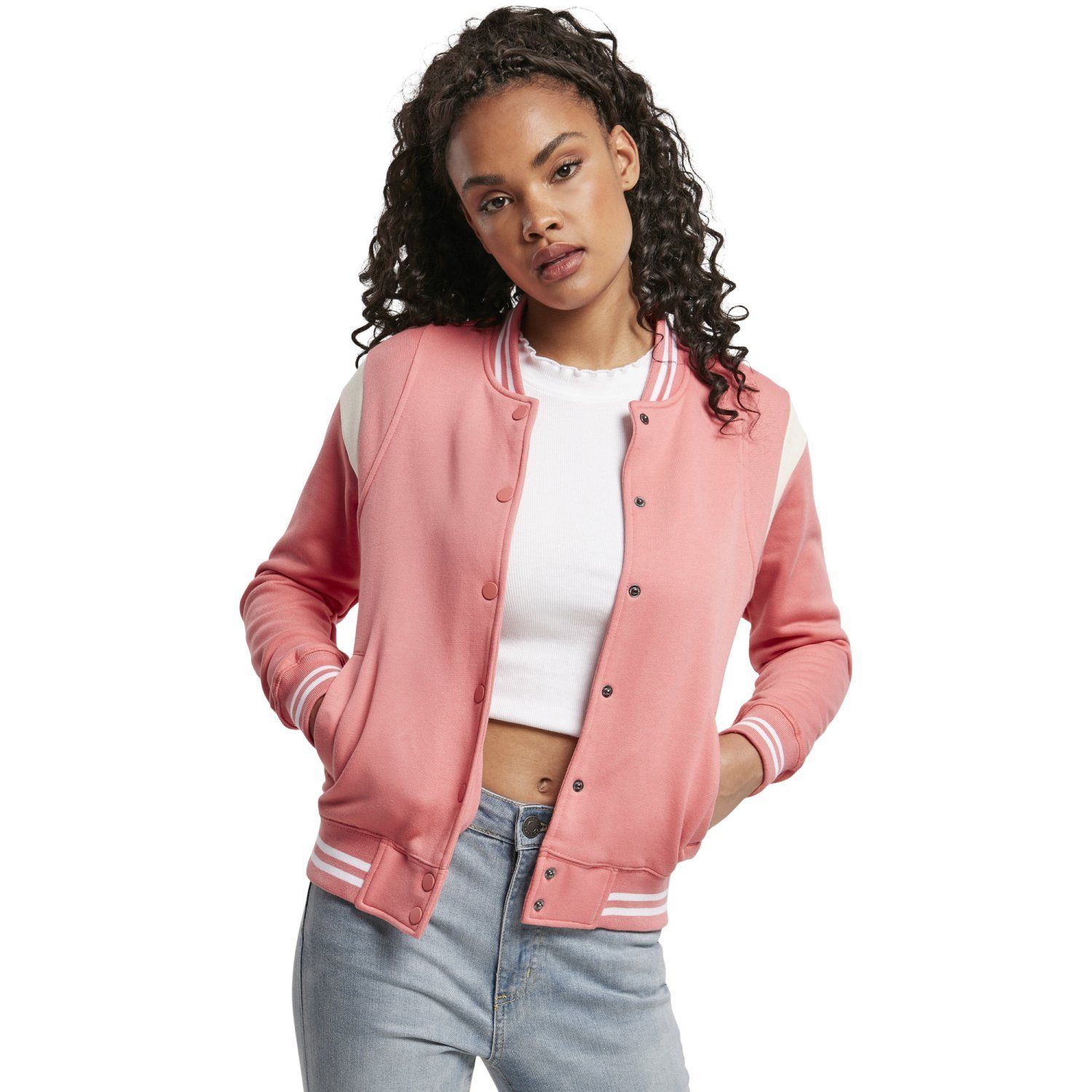 Urban Classics Ladies - INSET College Sweat Jacke